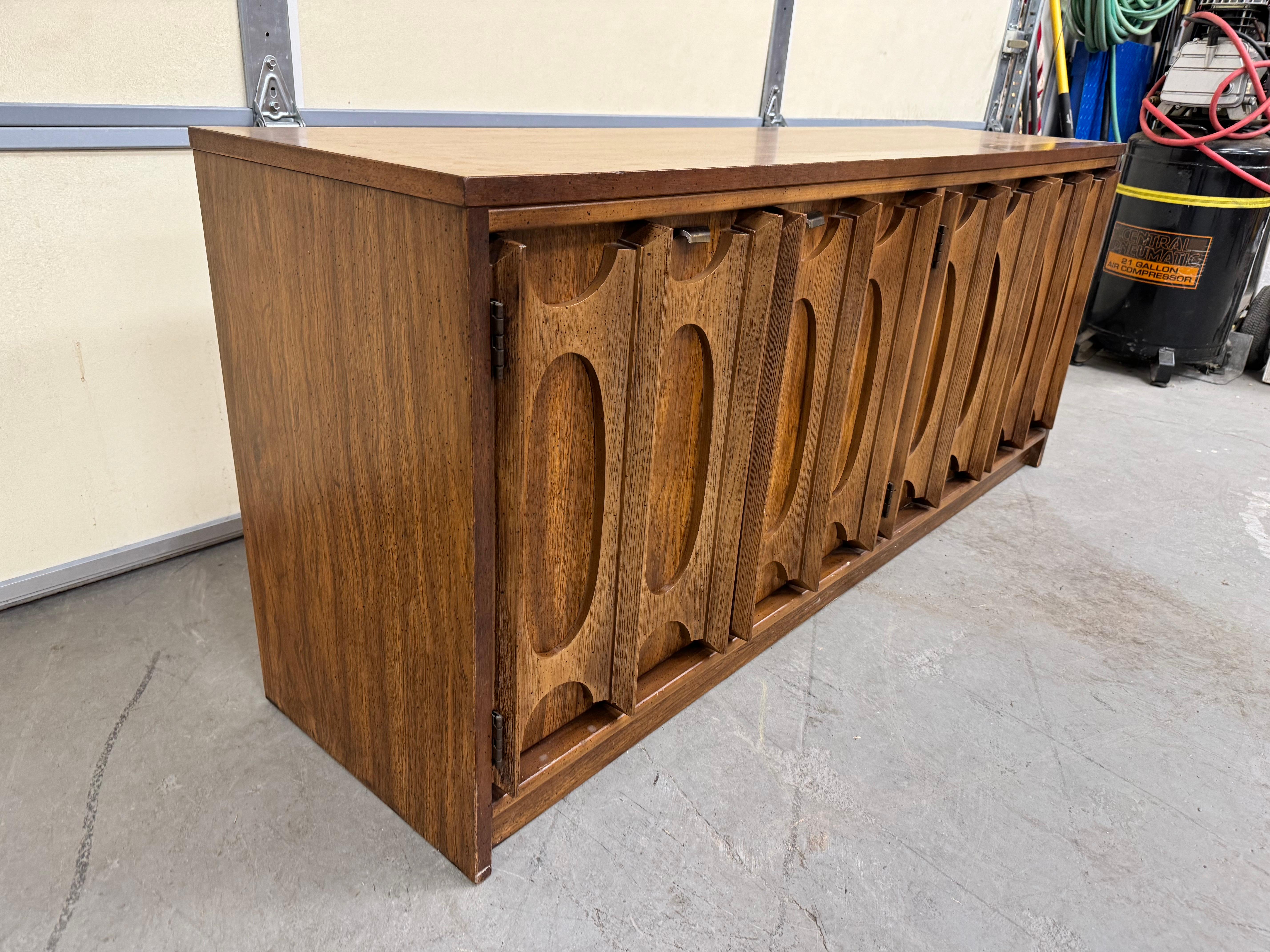 Mid-Century Modern Mid Century Modern Walnut 3 Door Credenza/Sideboard by Bassett ' Prestige '