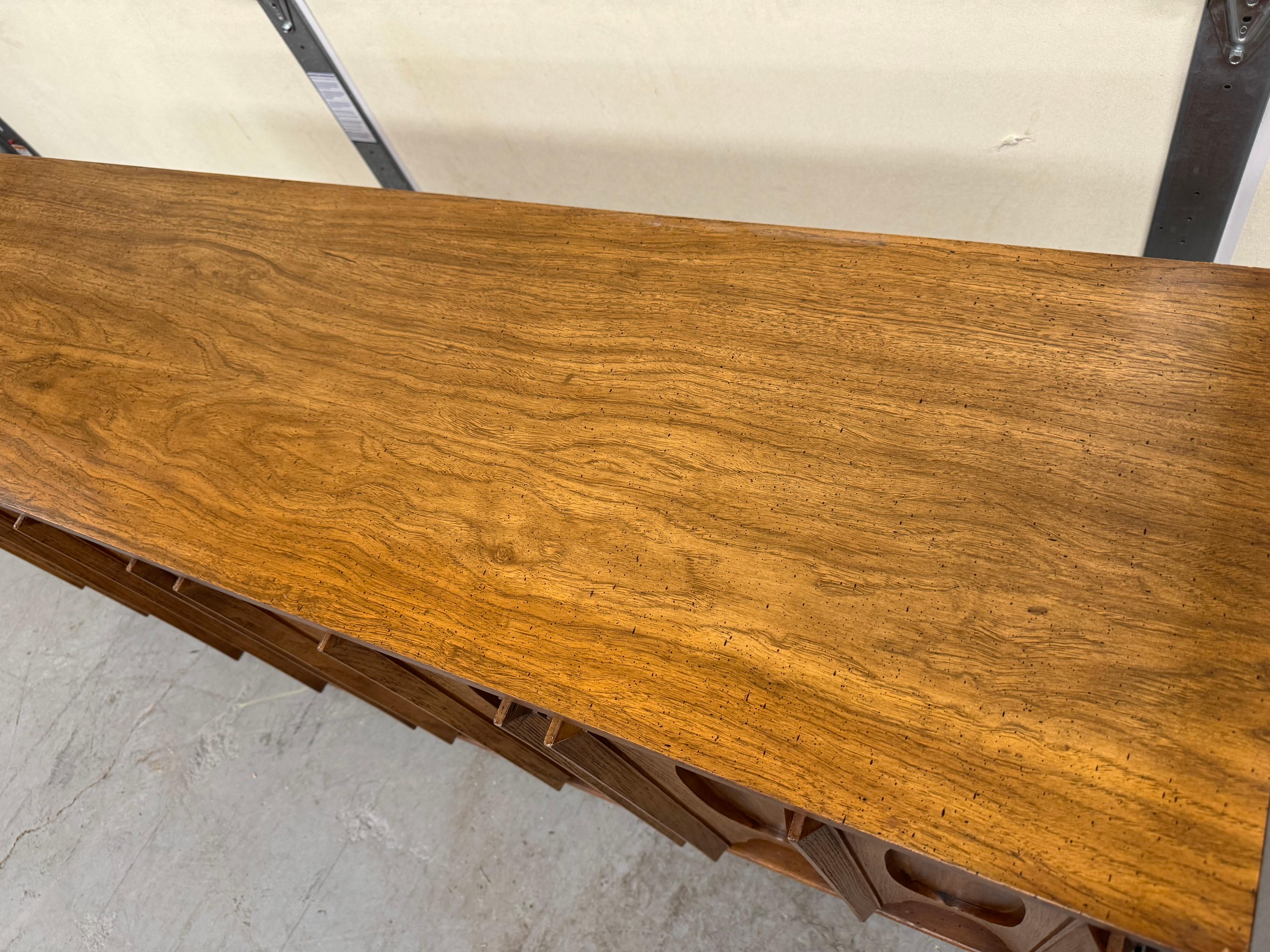 Mid Century Modern Walnut 3 Door Credenza/Sideboard by Bassett ' Prestige ' 1