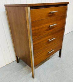 Mid-Century Modern Walnut 4-Drawer Chest
