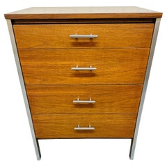 Mid-Century Modern Walnut 4-Drawer Chest