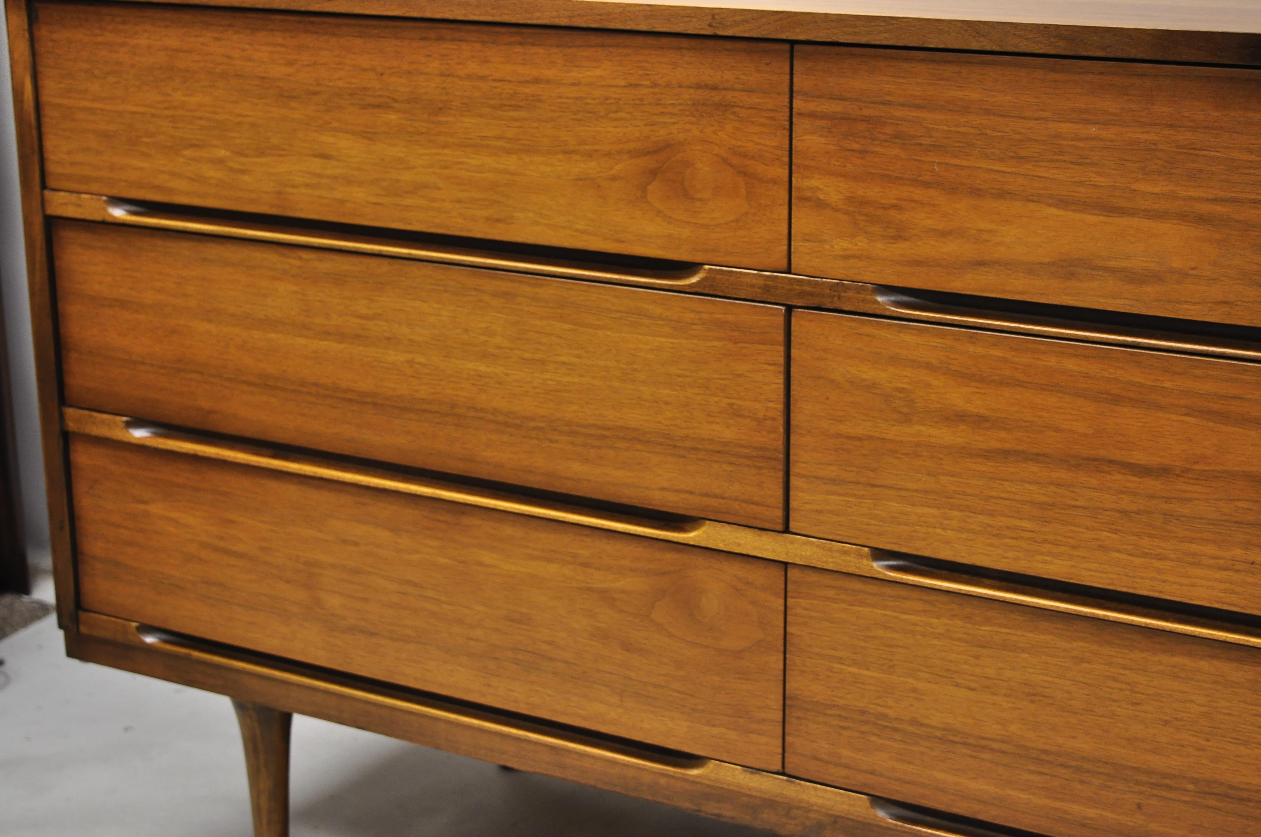 mid century modern 9 drawer dresser