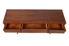 Mid-Century Modern Walnut 9 Drawer Dresser by Dixie