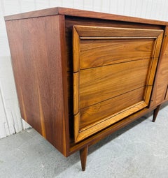 Mid-Century Modern Walnut 9-Drawer Dresser