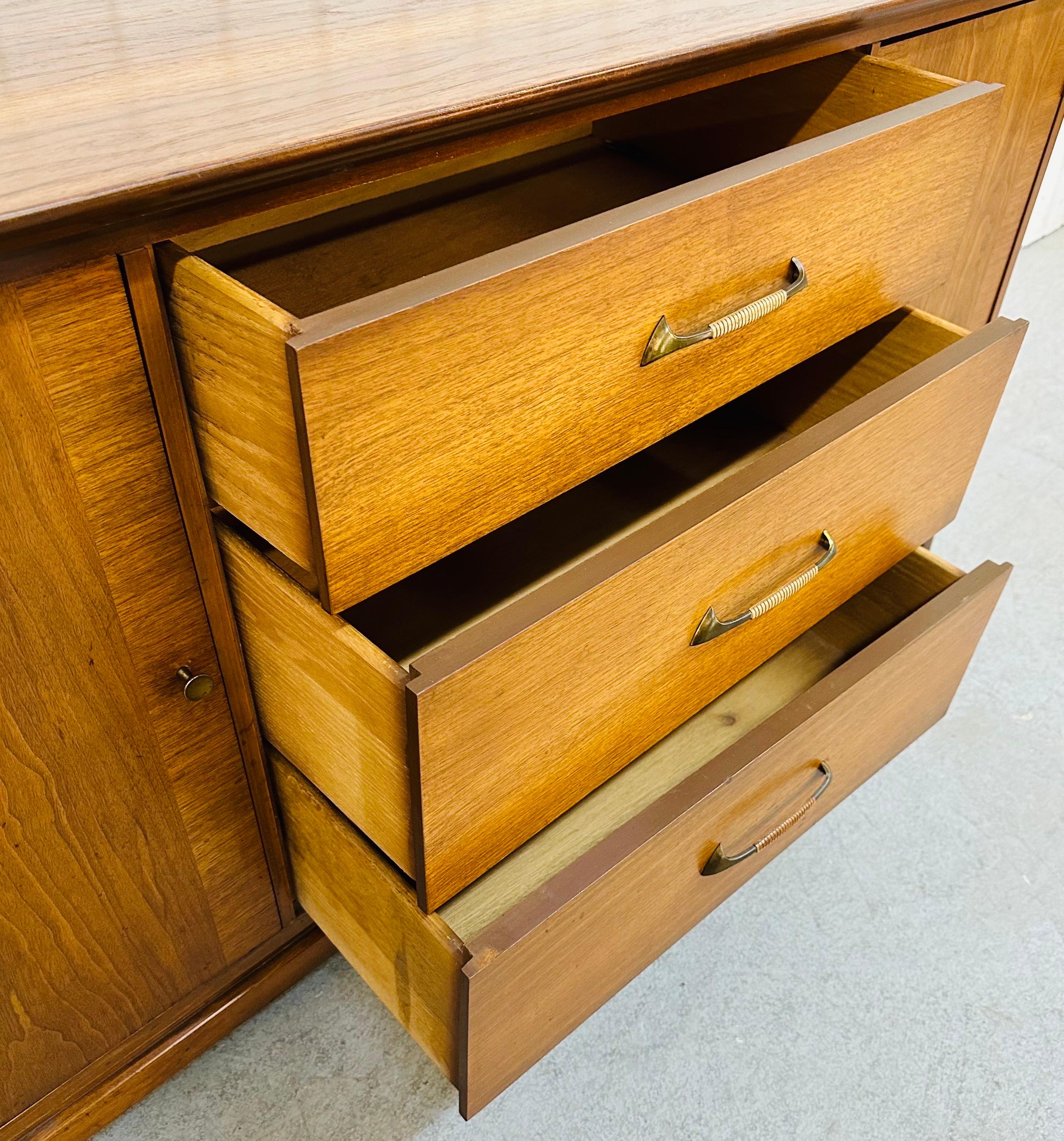 Mid-Century Modern Walnut 9-Drawer Dresser 1