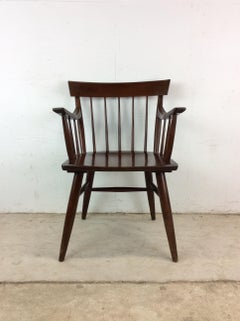Mid Century Modern Walnut Accent Chair with Arms
