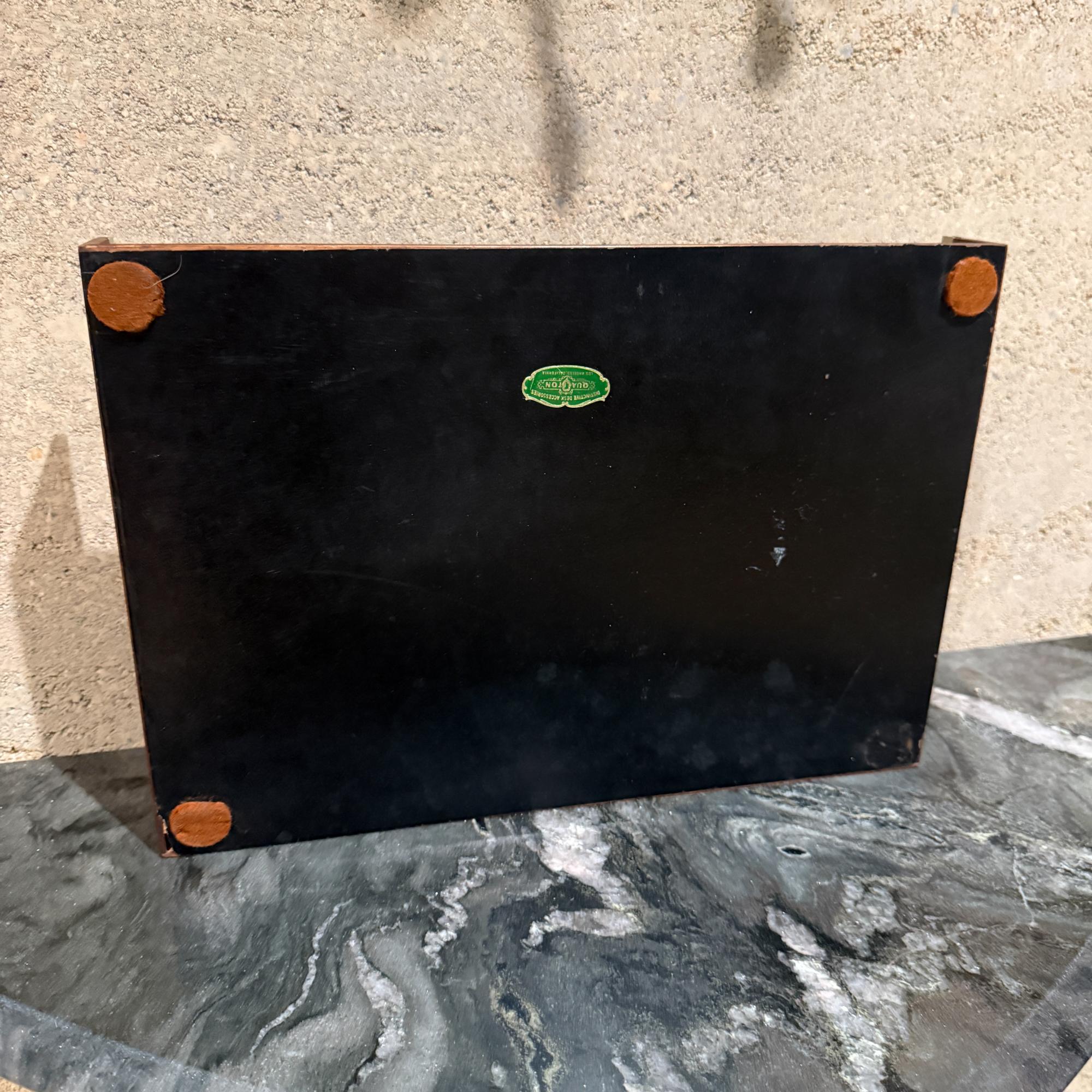 Mid-Century Modern Walnut & Aluminum Letter Tray Desk Accessory Qualiton For Sale 3