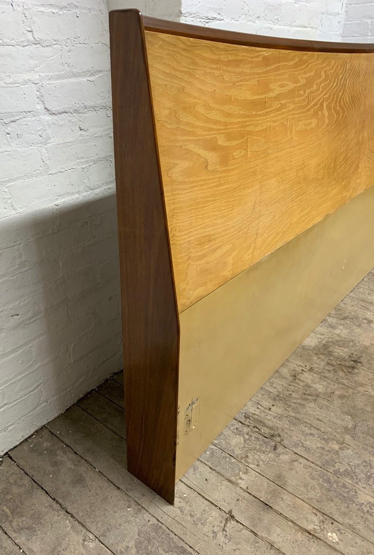 Mid Century Modern Walnut And Birch King Size Headboard Mid Century Modern Walnut And Birch King Size Headboard