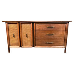 Used Mid-Century Modern Walnut and Cane Sideboard