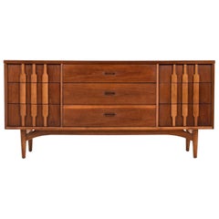 Mid-Century Modern Walnut and Oak Bedroom Set by Kroehler