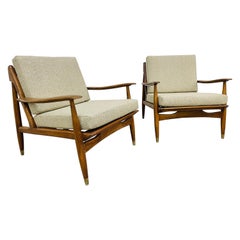 Mid-Century Modern Walnut Arm Chairs