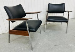 Mid-Century Modern Walnut Arm Chairs - Set of 2