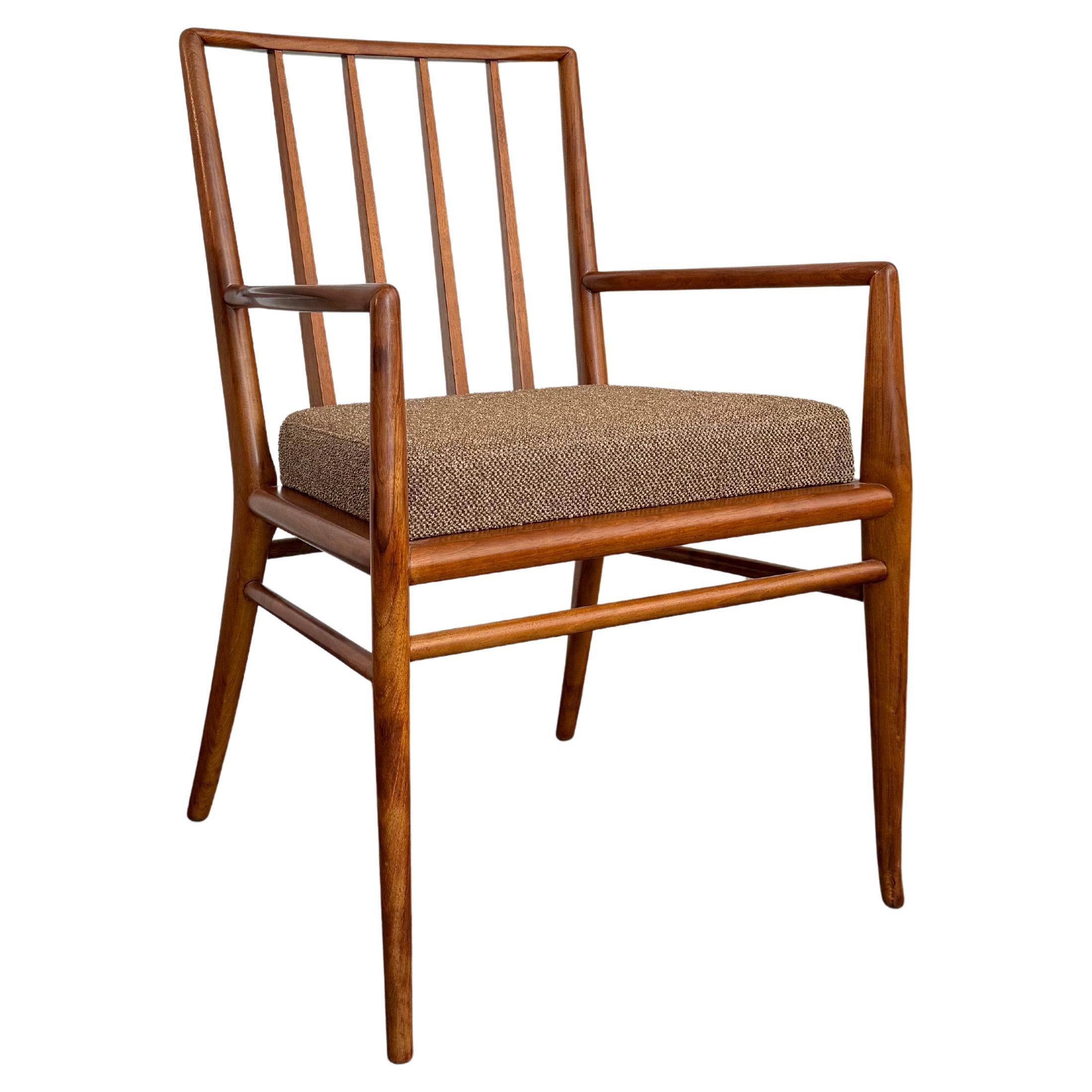 Mid-Century Modern Walnut Armchair By T.H. Robsjohn-Gibbings For Widdicomb