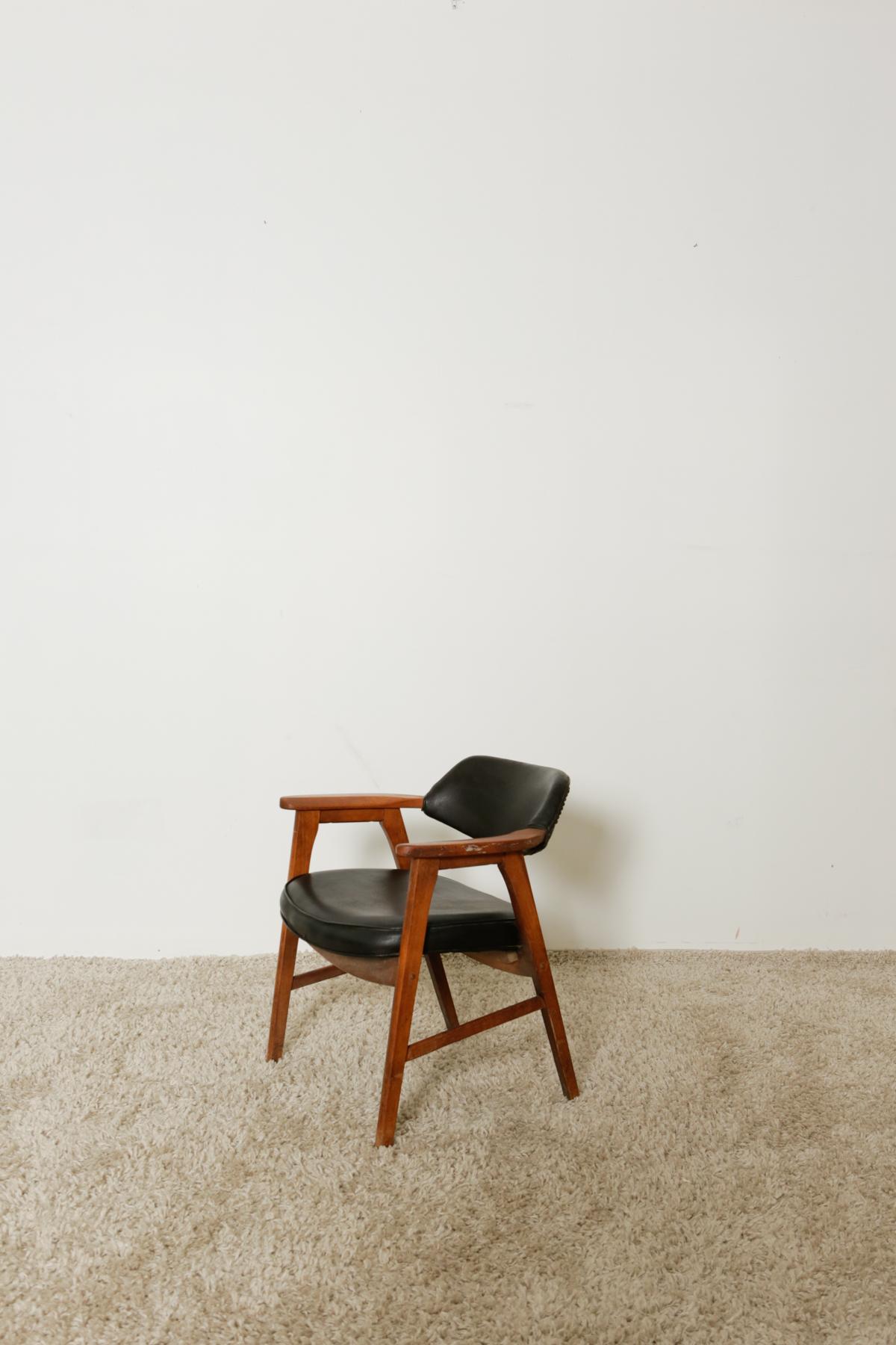 North American Mid-Century Modern Walnut Armchair