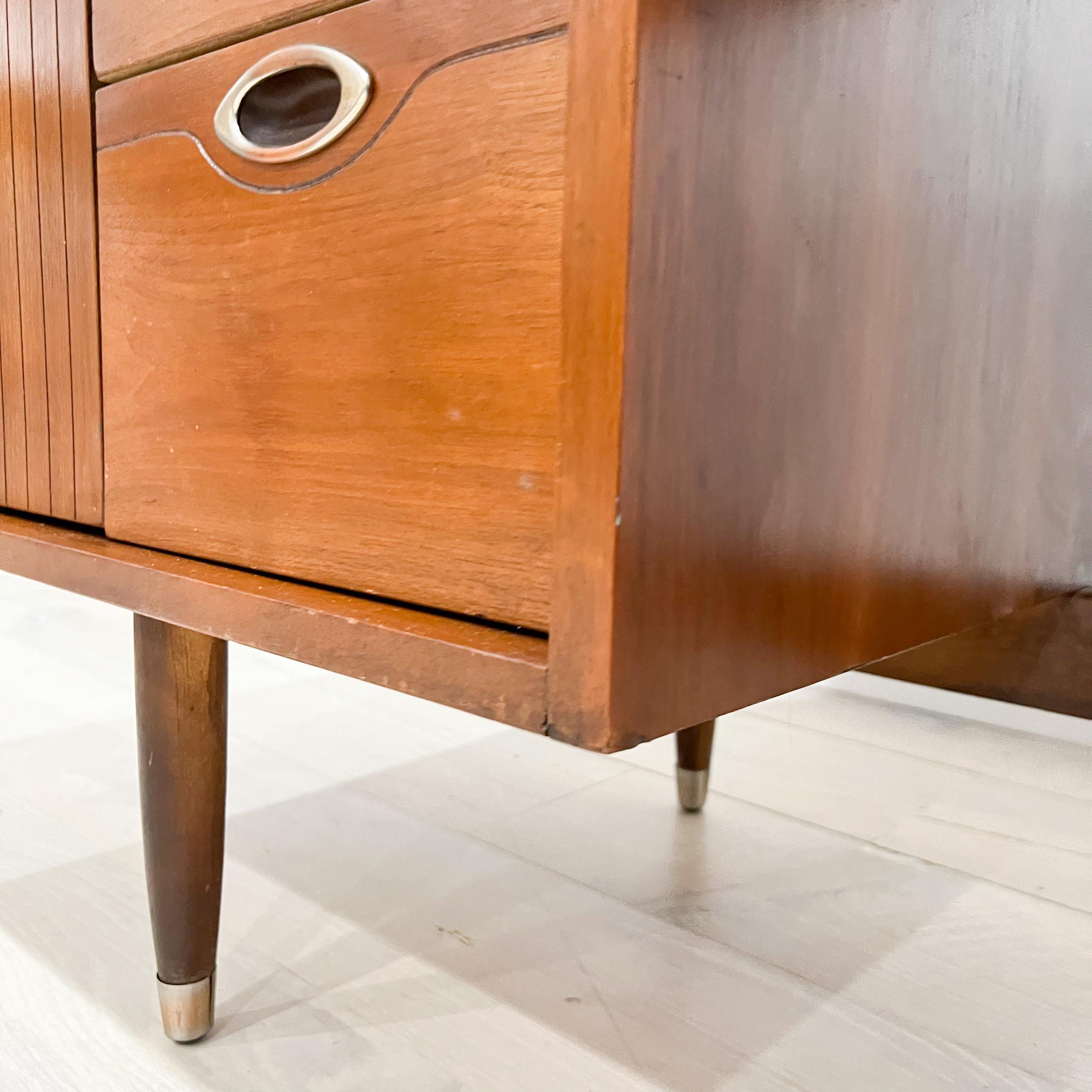 Mid Century Modern Walnut Asymmetrical Desk by “Mainline” for Hooker  7