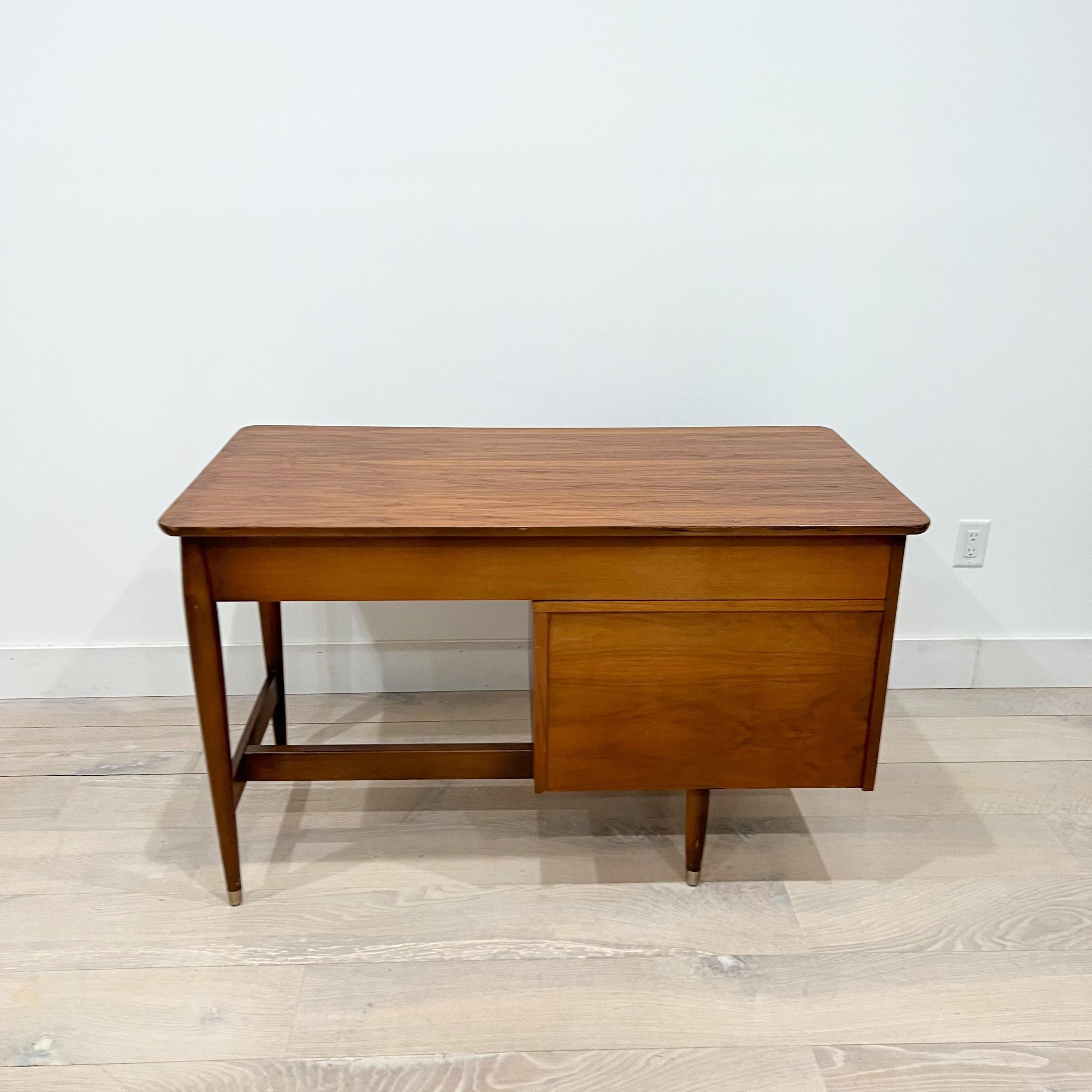Mid Century Modern Walnut Asymmetrical Desk by “Mainline” for Hooker  11