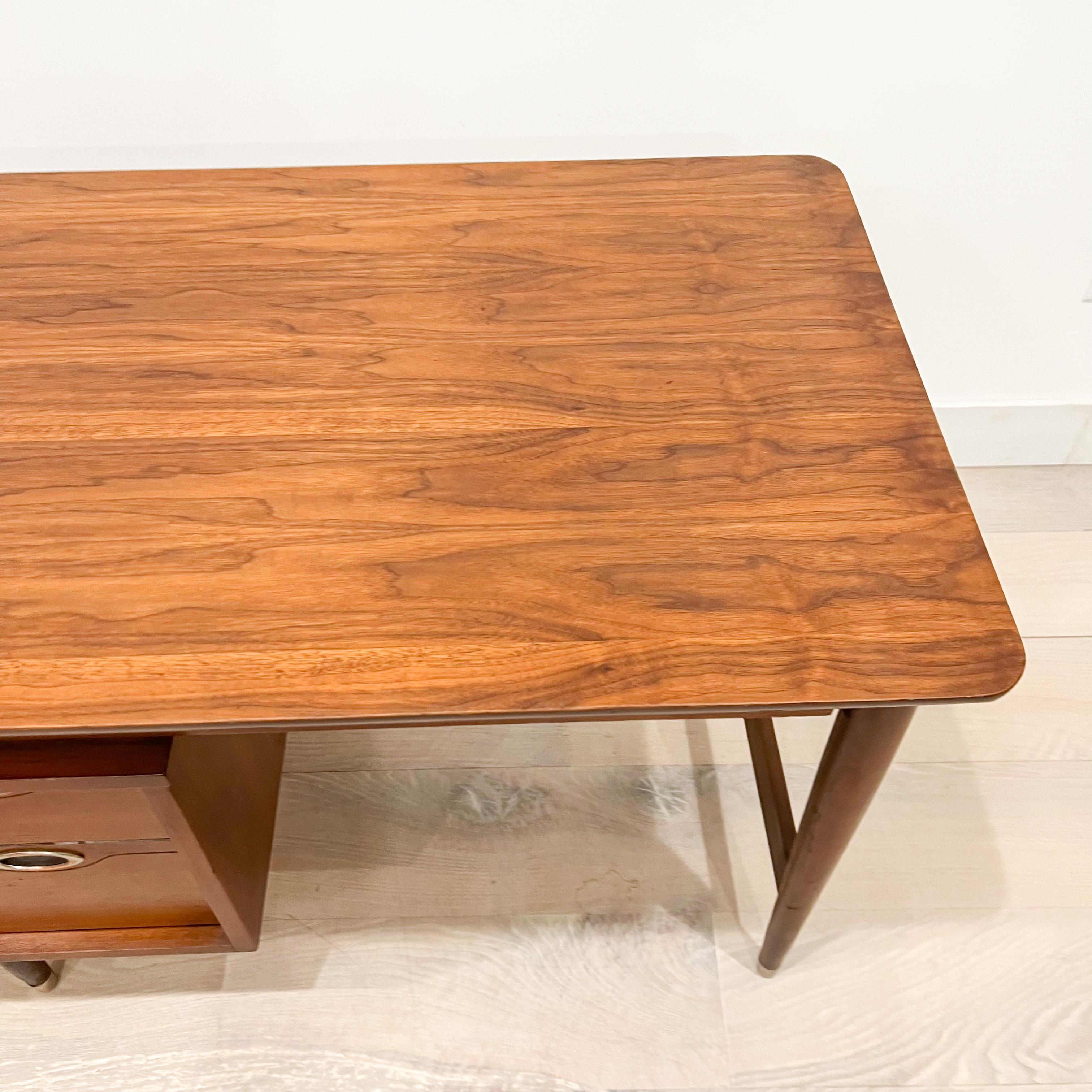 Mid Century Modern Walnut Asymmetrical Desk by “Mainline” for Hooker  2