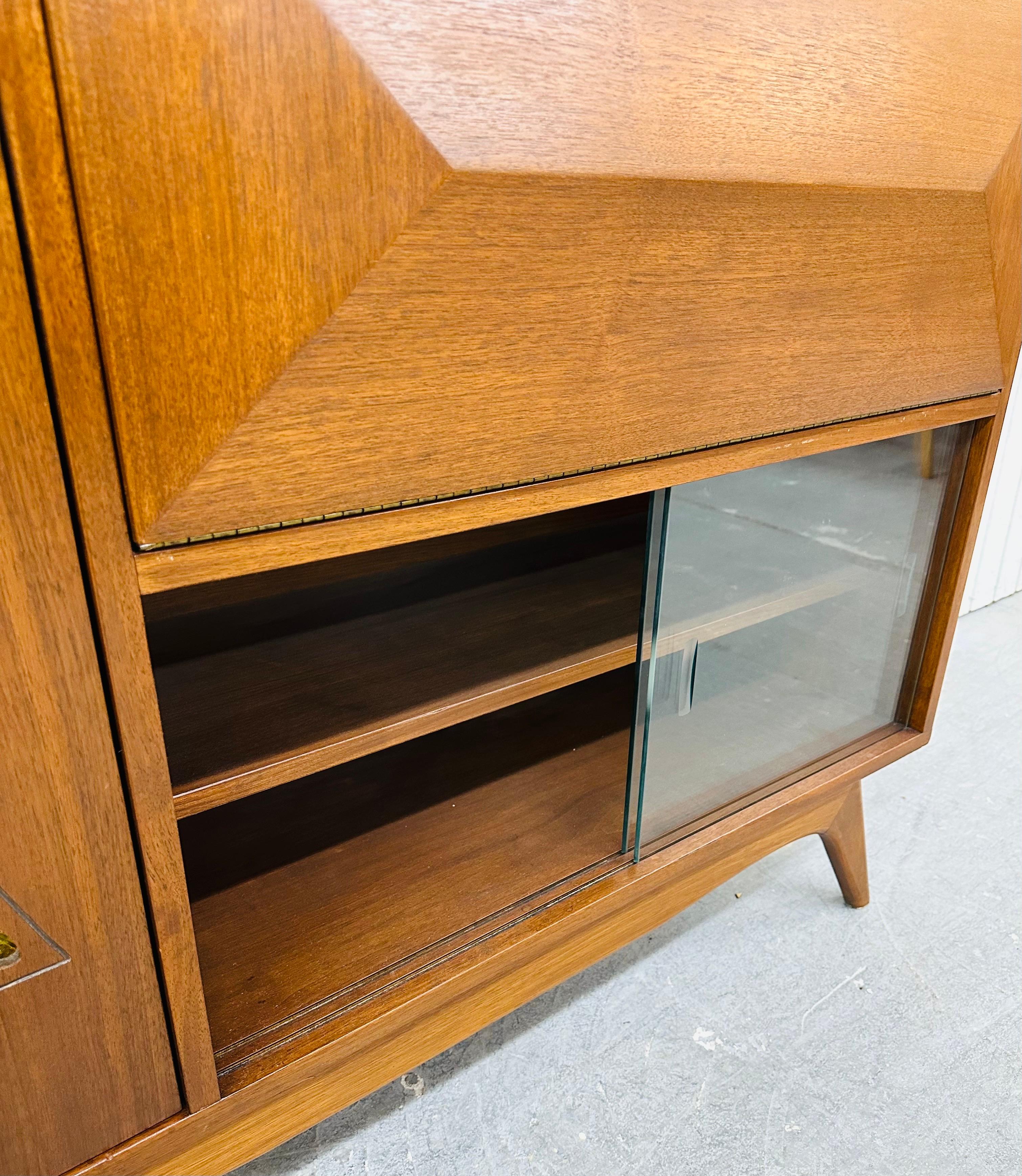 Mid-Century Modern Walnut Bar Cabinet 2