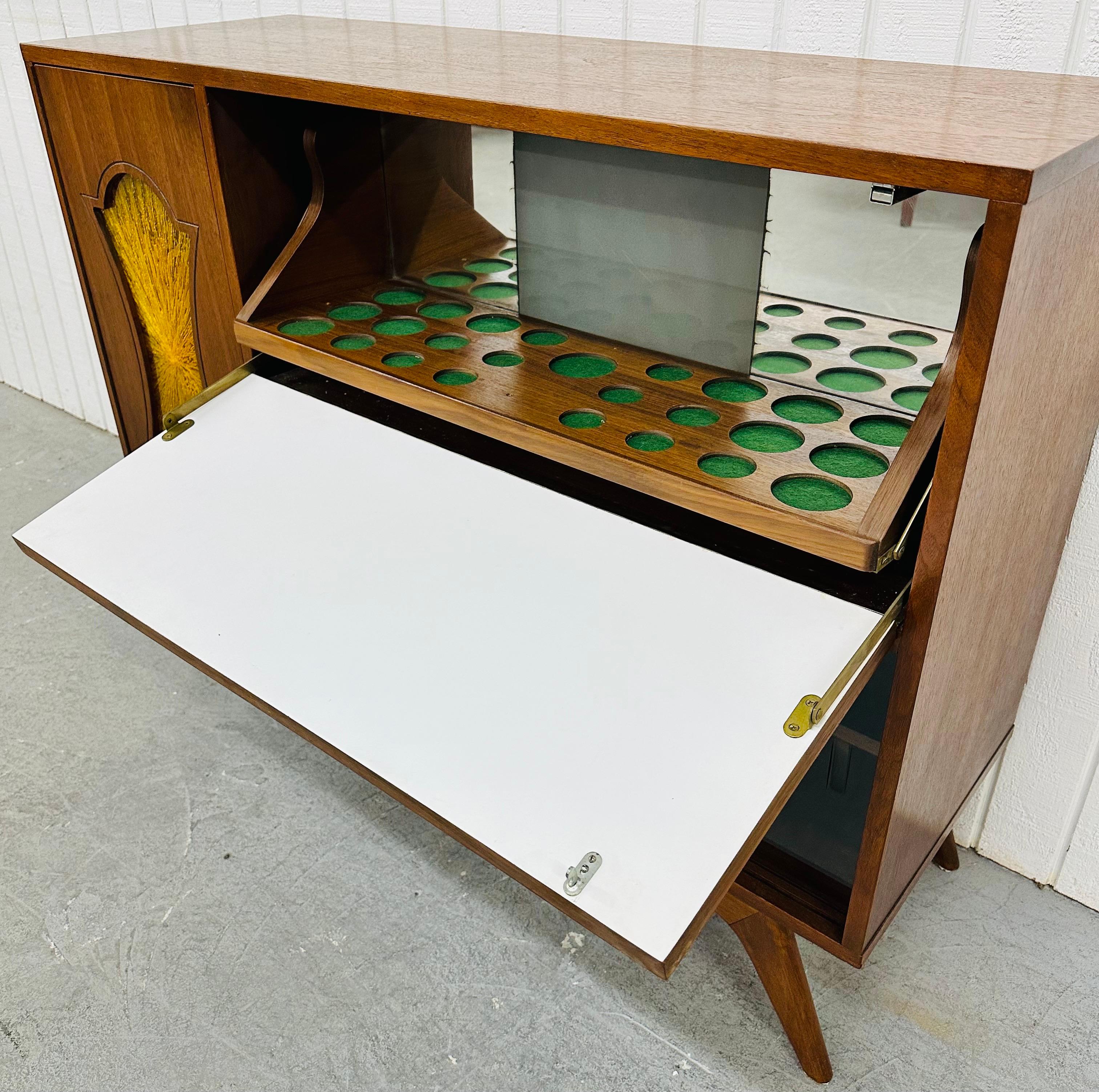 Mid-Century Modern Walnut Bar Cabinet 3