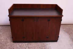 Mid-Century Modern Walnut Bar Cart / Cabinet on Casters by Milo Baughman