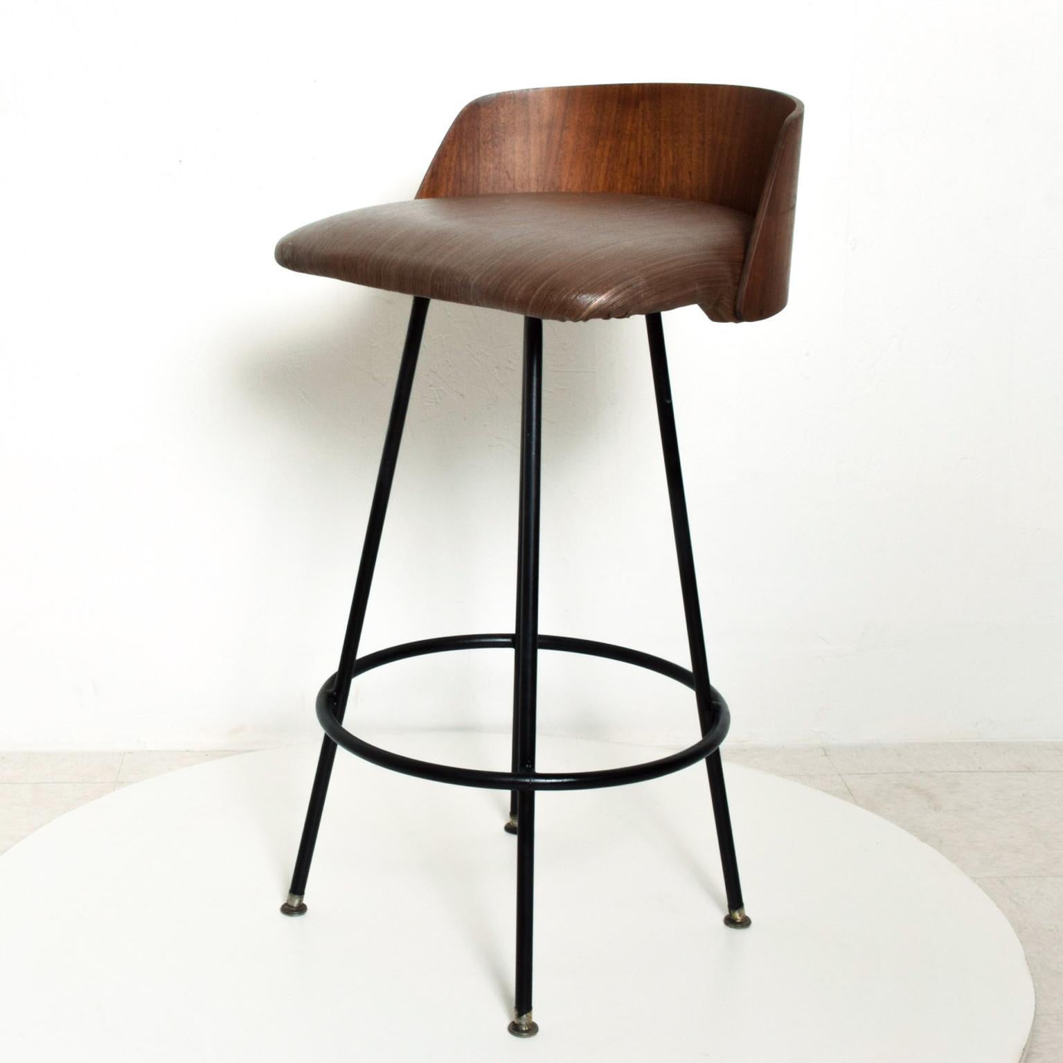 modern walnut bar stools