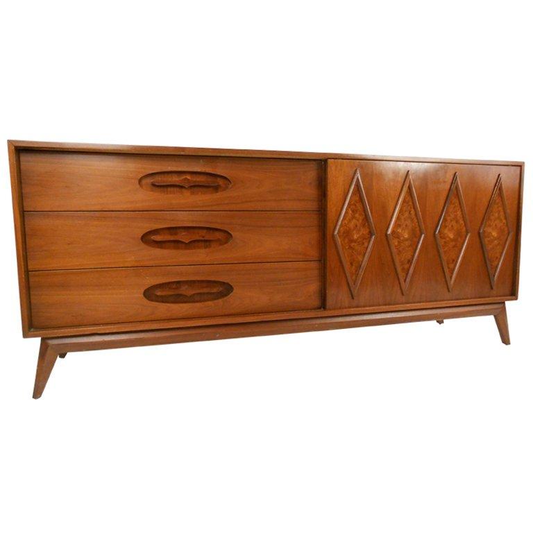 Mid-Century Modern Walnut Bedroom Dresser