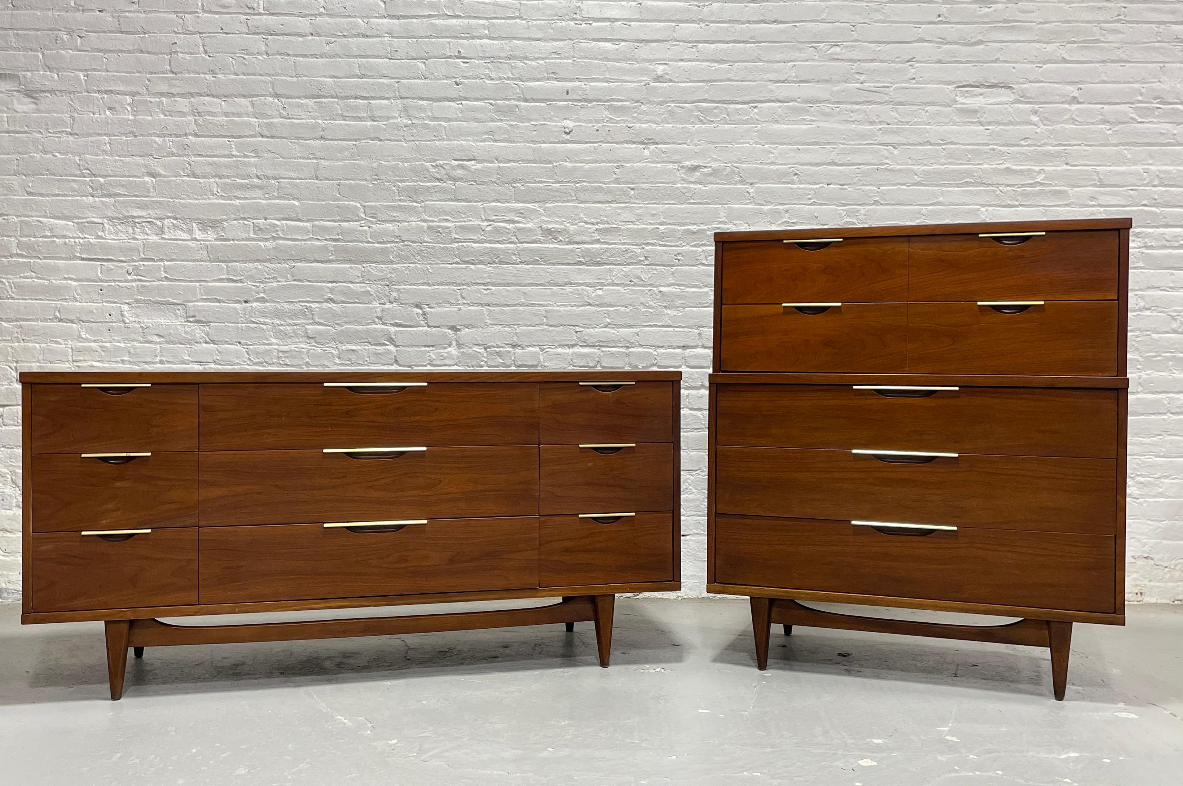 Mid Century MODERN Walnut BEDROOM SET by Kent Coffey’s Tableau Line, c. 1960’s 2