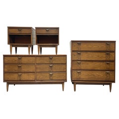 Used Mid Century MODERN Walnut BEDROOM SET, c. 1960's