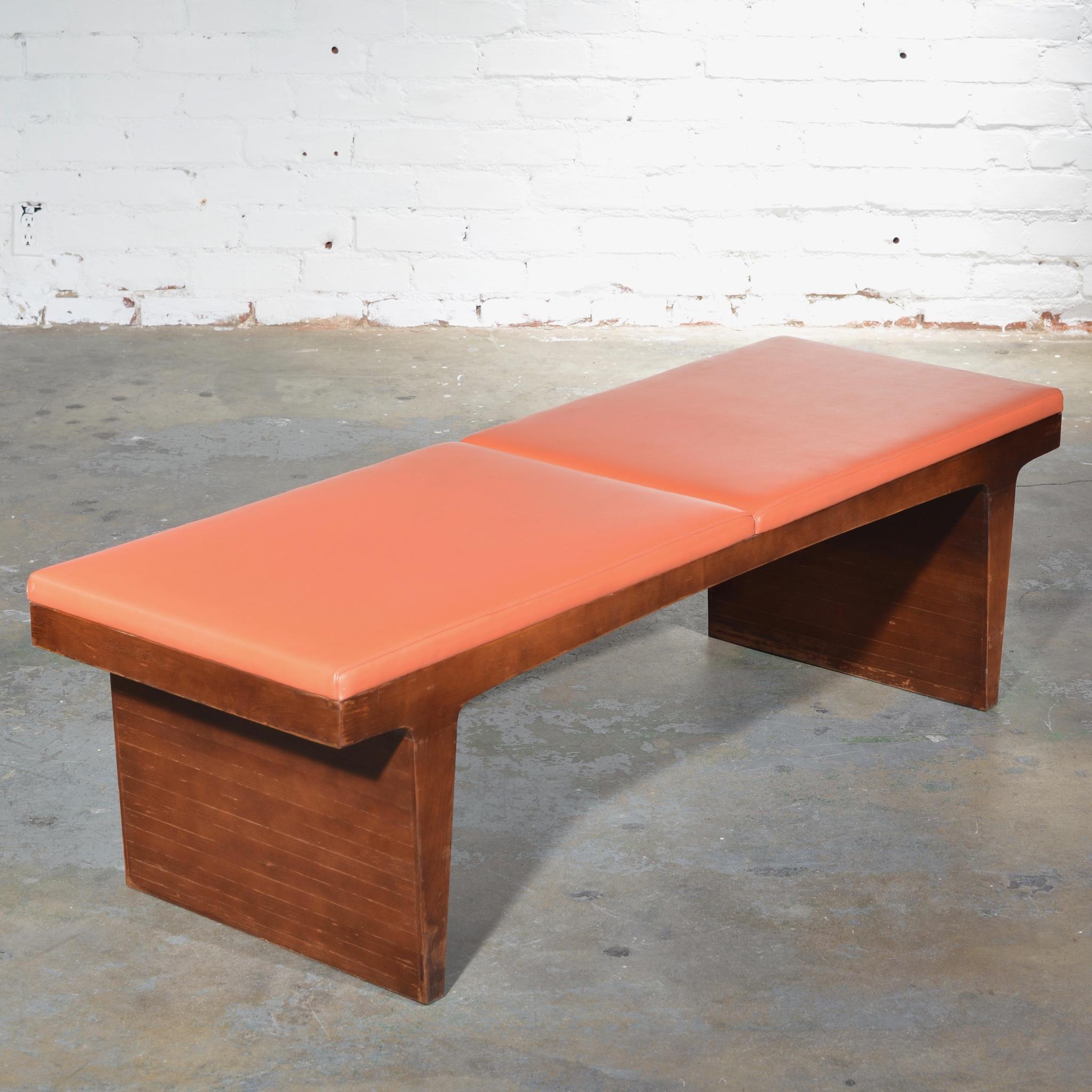 Mid-Century Modern Walnut Bench 4