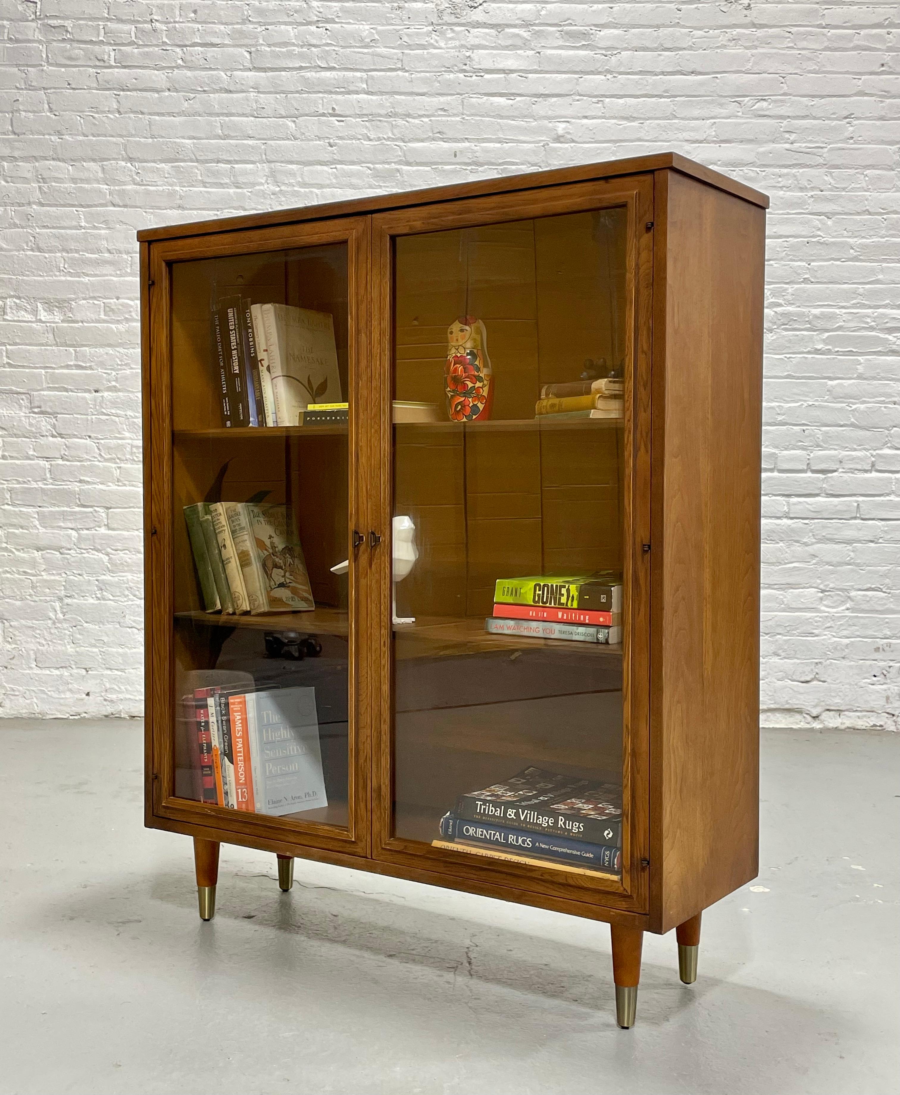Mid Century Modern WALNUT BOOKCASE / China Cabinet, c. 1960’s 4