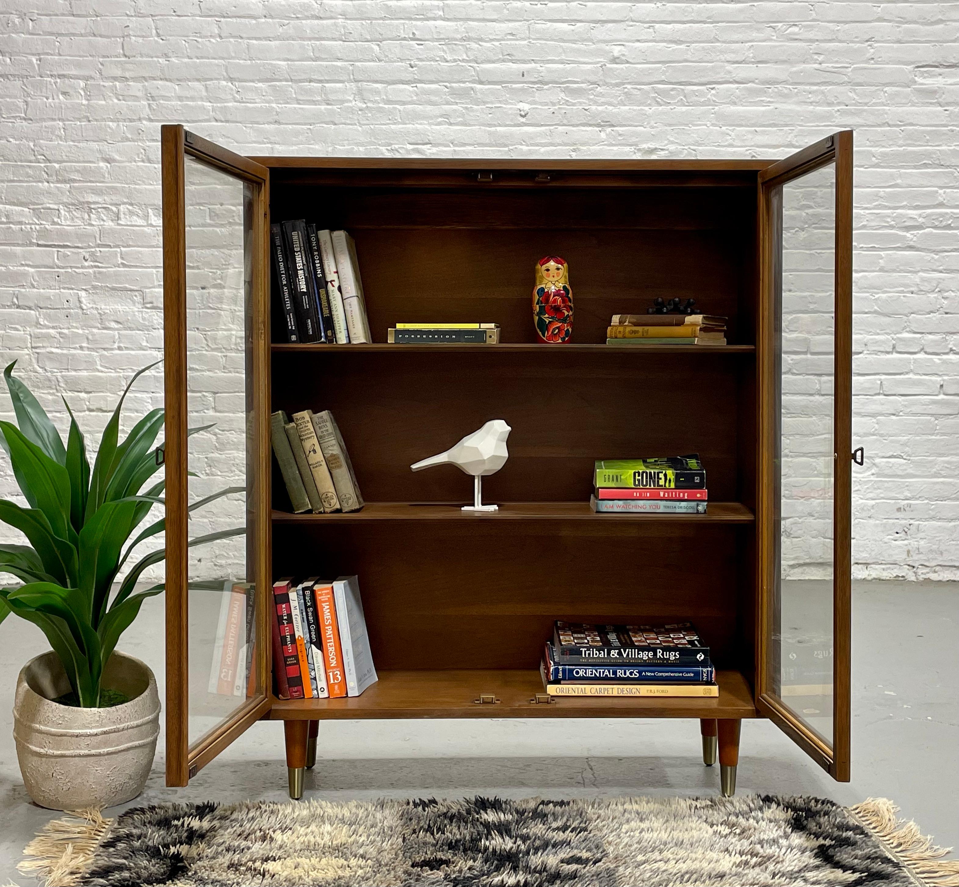 Mid-Century Modern Mid Century Modern WALNUT BOOKCASE / China Cabinet, c. 1960’s