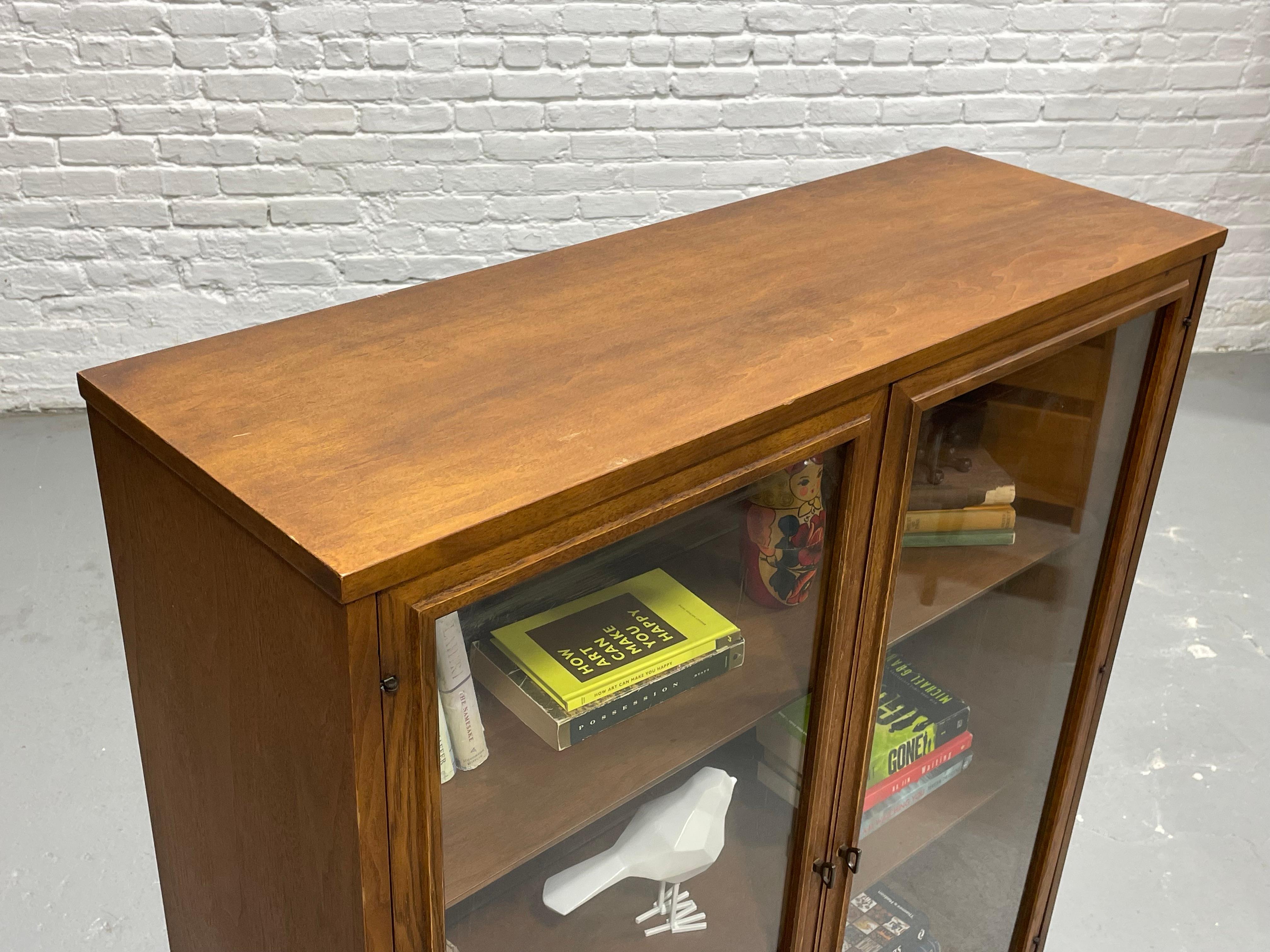 Mid Century Modern WALNUT BOOKCASE / China Cabinet, c. 1960’s 1