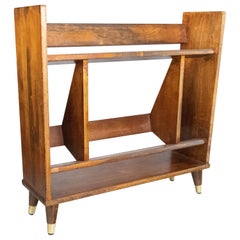 Retro Mid-Century Modern Walnut Bookcase Etagere