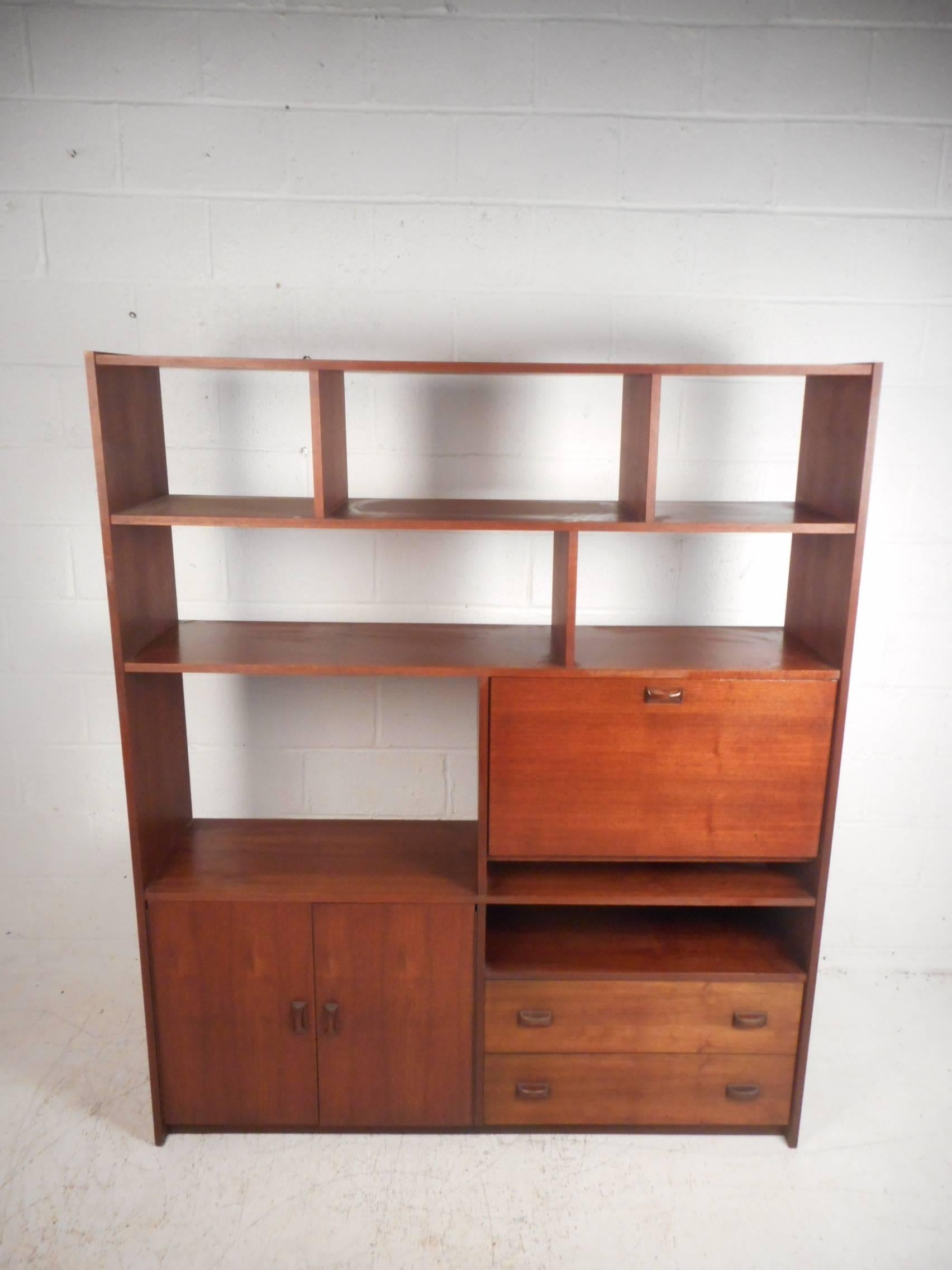 mid century room divider bookcase