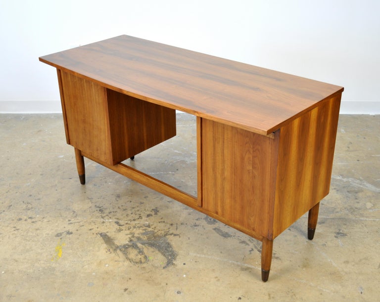 MidCentury Modern Walnut Desk at 1stDibs