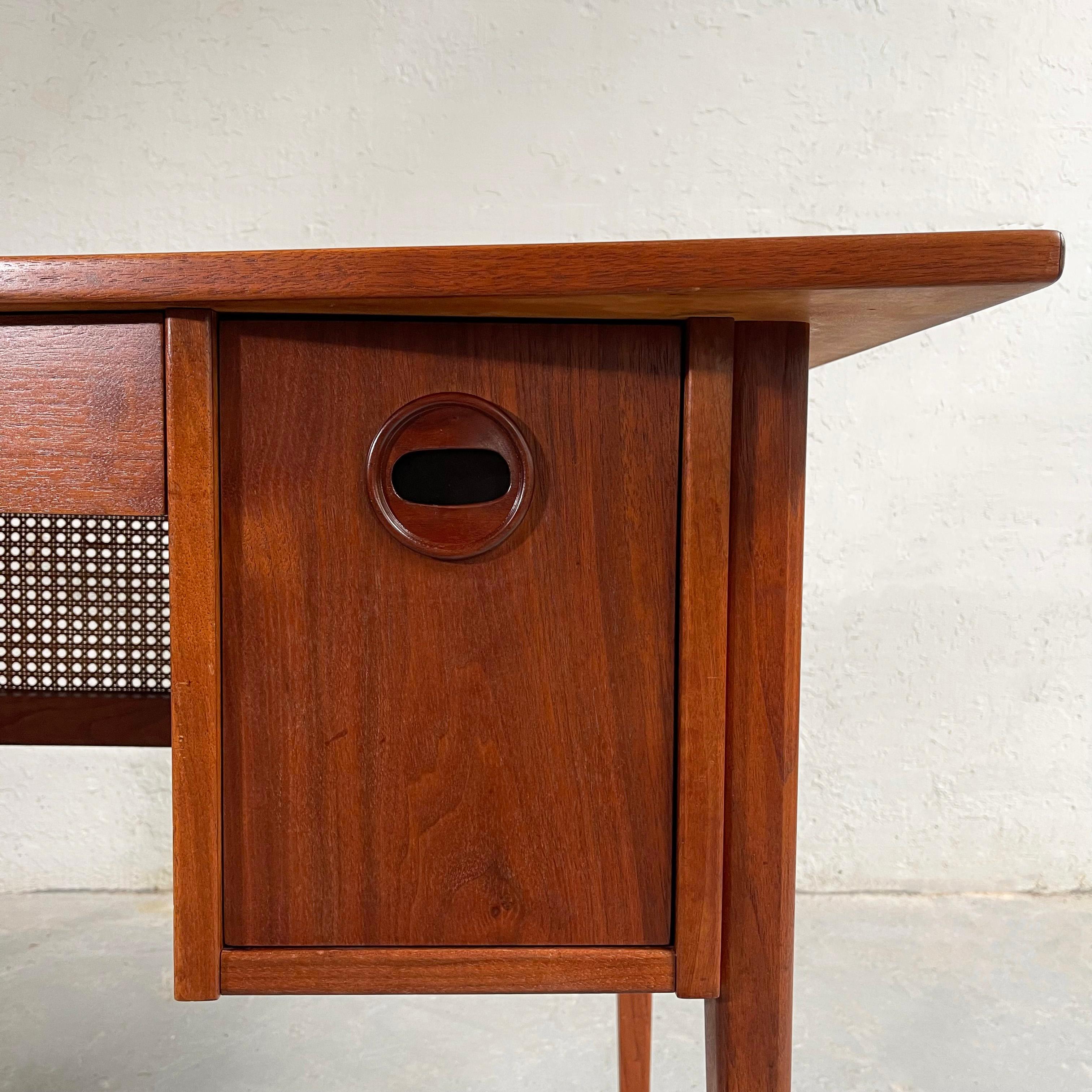 Mid-Century Modern Walnut Bowtie Desk 6