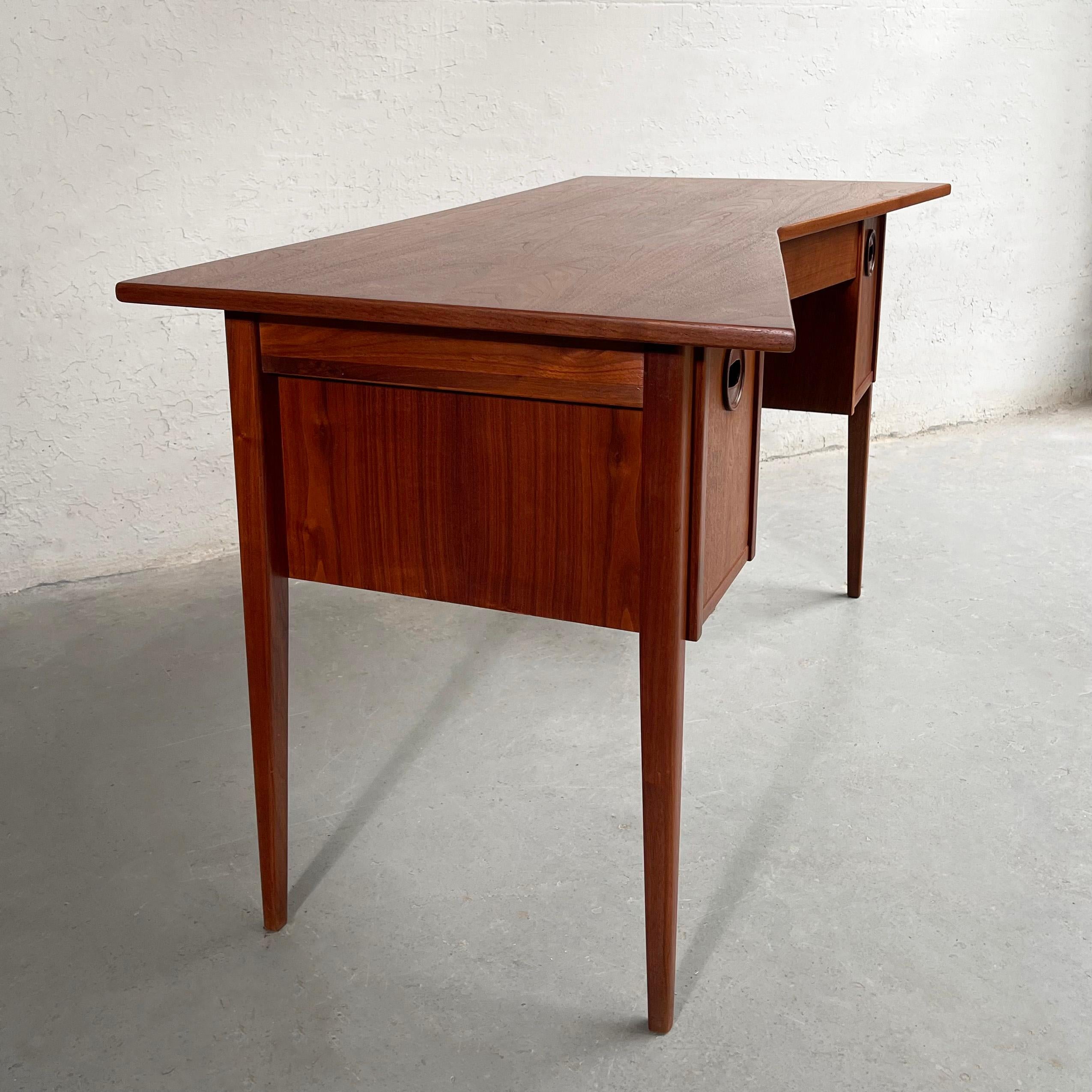 20th Century Mid-Century Modern Walnut Bowtie Desk