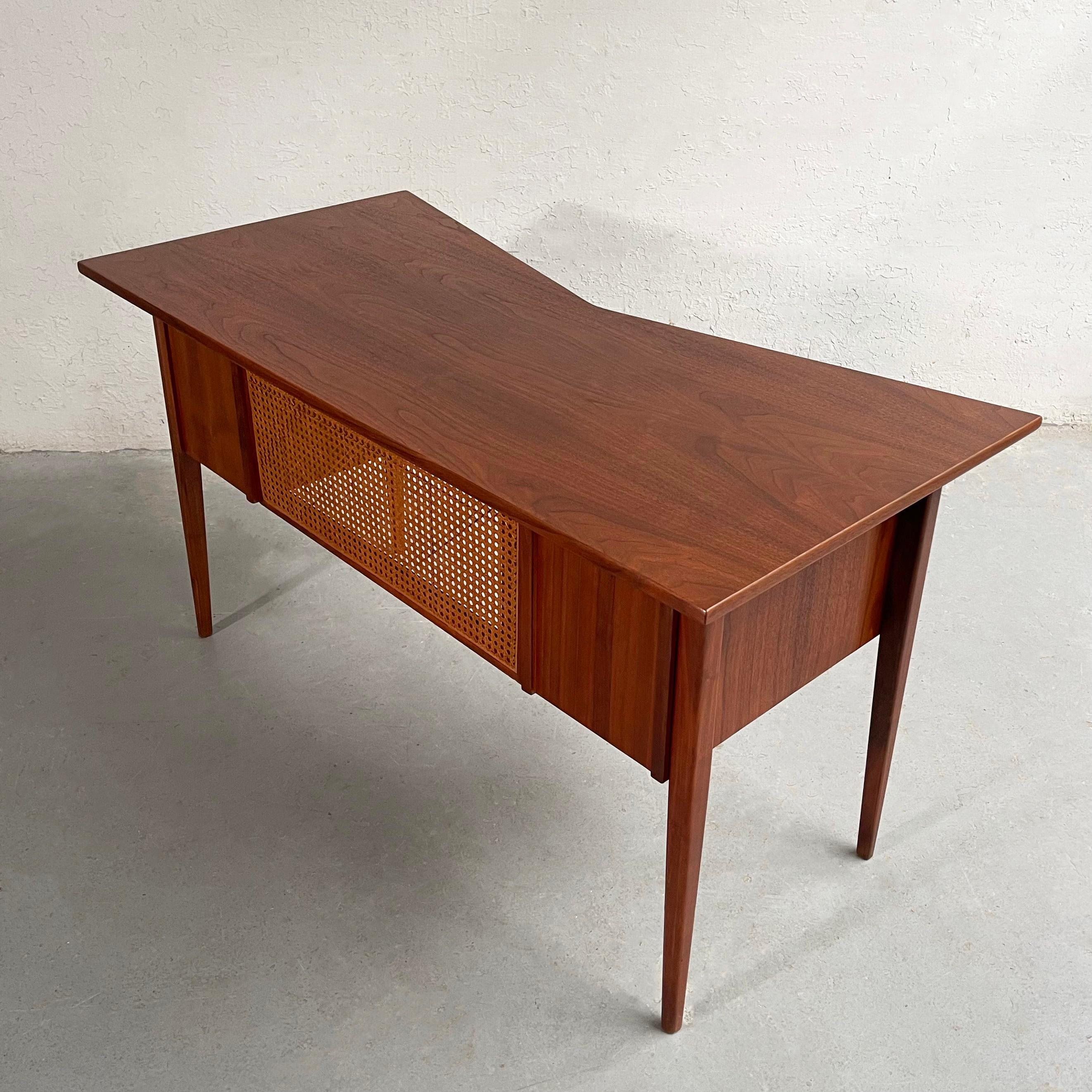 Mid-Century Modern Walnut Bowtie Desk 1