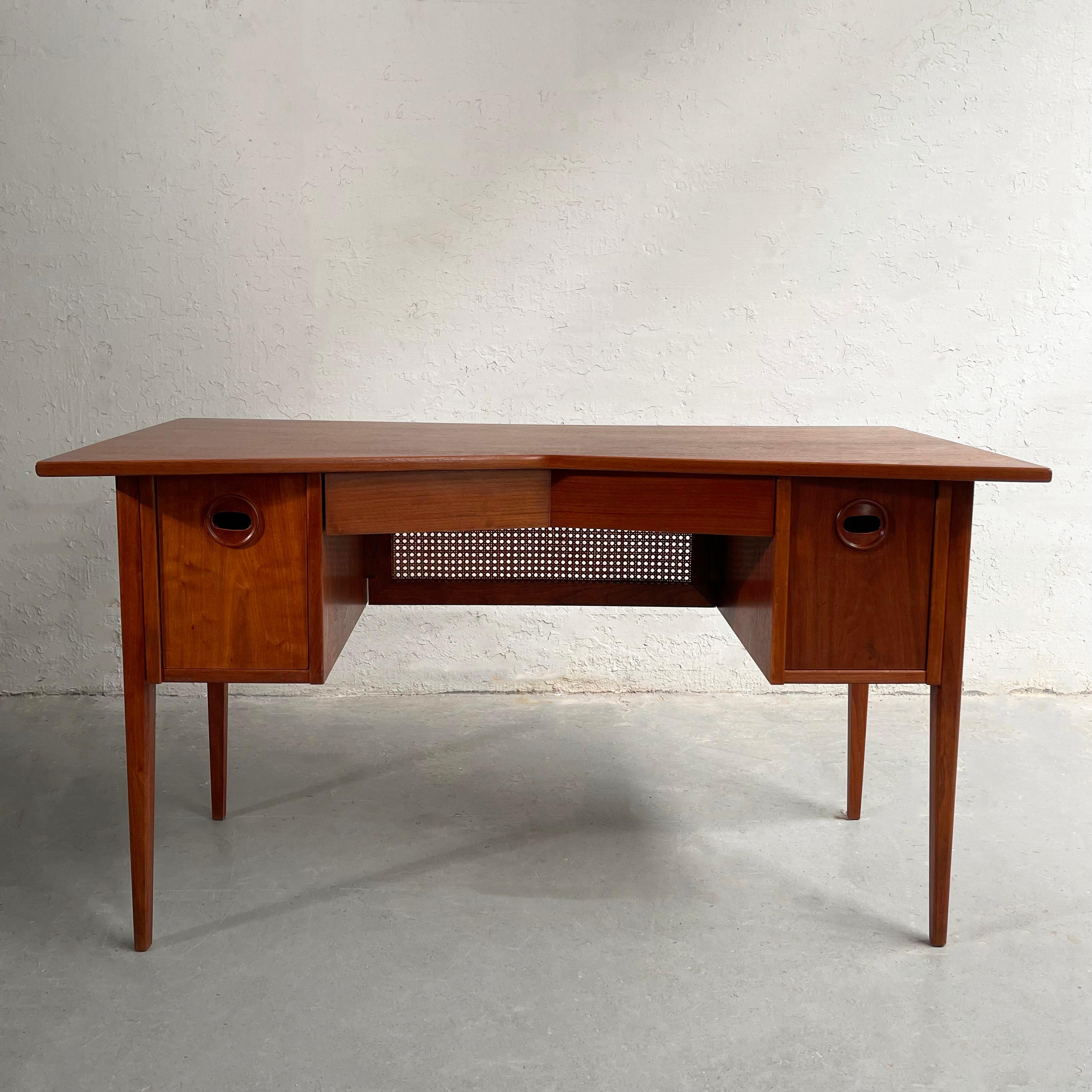 Mid-Century Modern Walnut Bowtie Desk 2