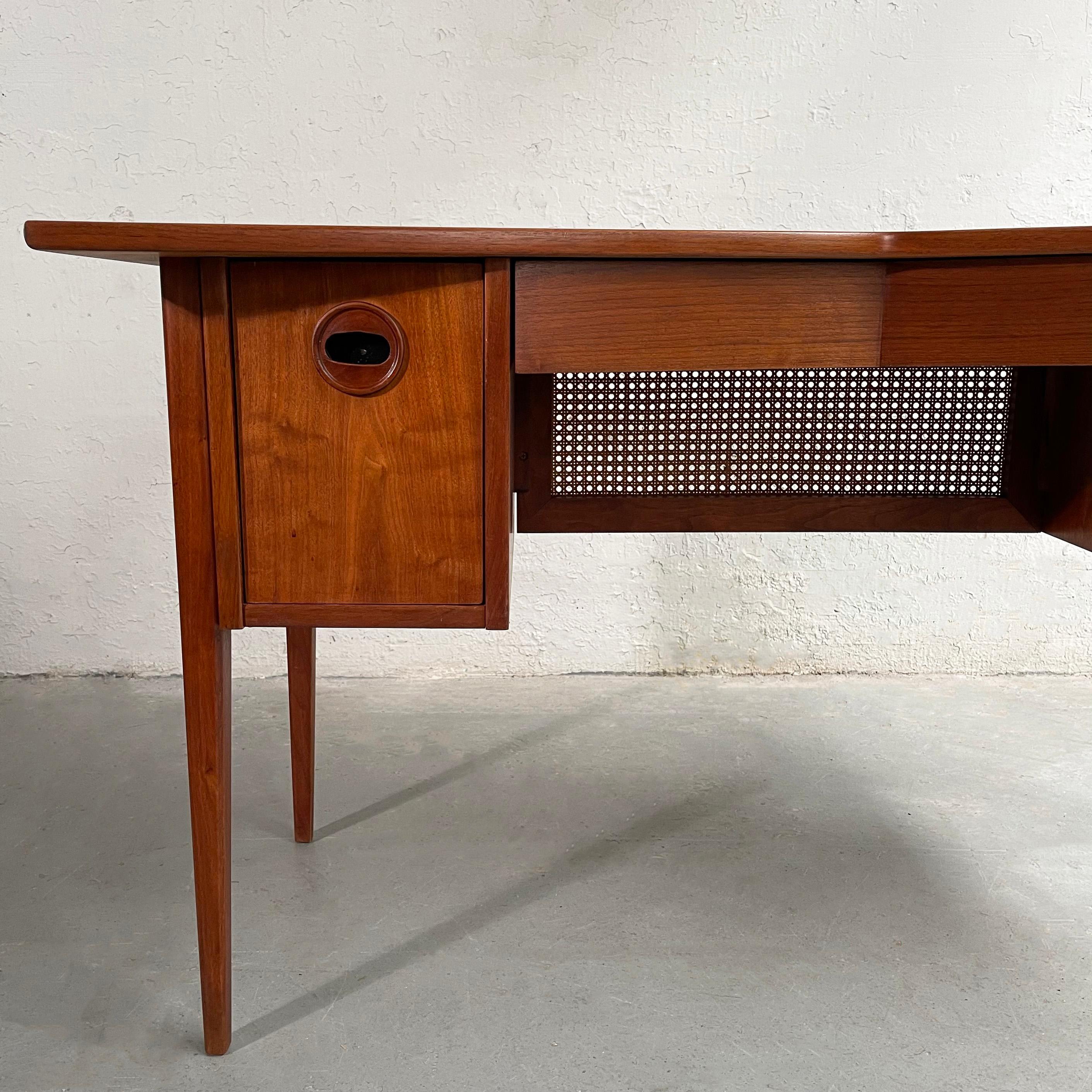 Mid-Century Modern Walnut Bowtie Desk 3