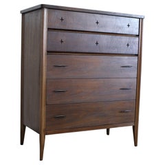 Mid-Century Modern Walnut Broyhill Saga Tall Chest