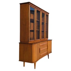 Mid-Century Modern Walnut Buffet and Hutch by Young Manufacturing Co., 1960s