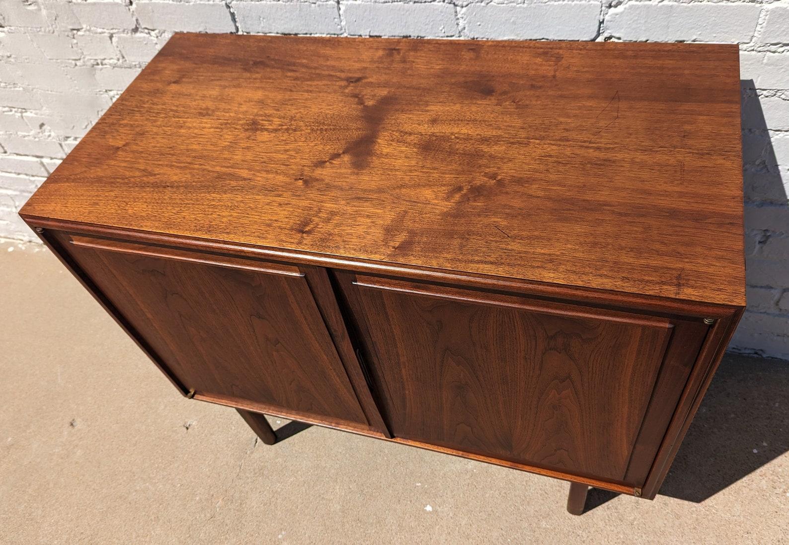 American Mid Century Modern Walnut Cabinet by Founders For Sale