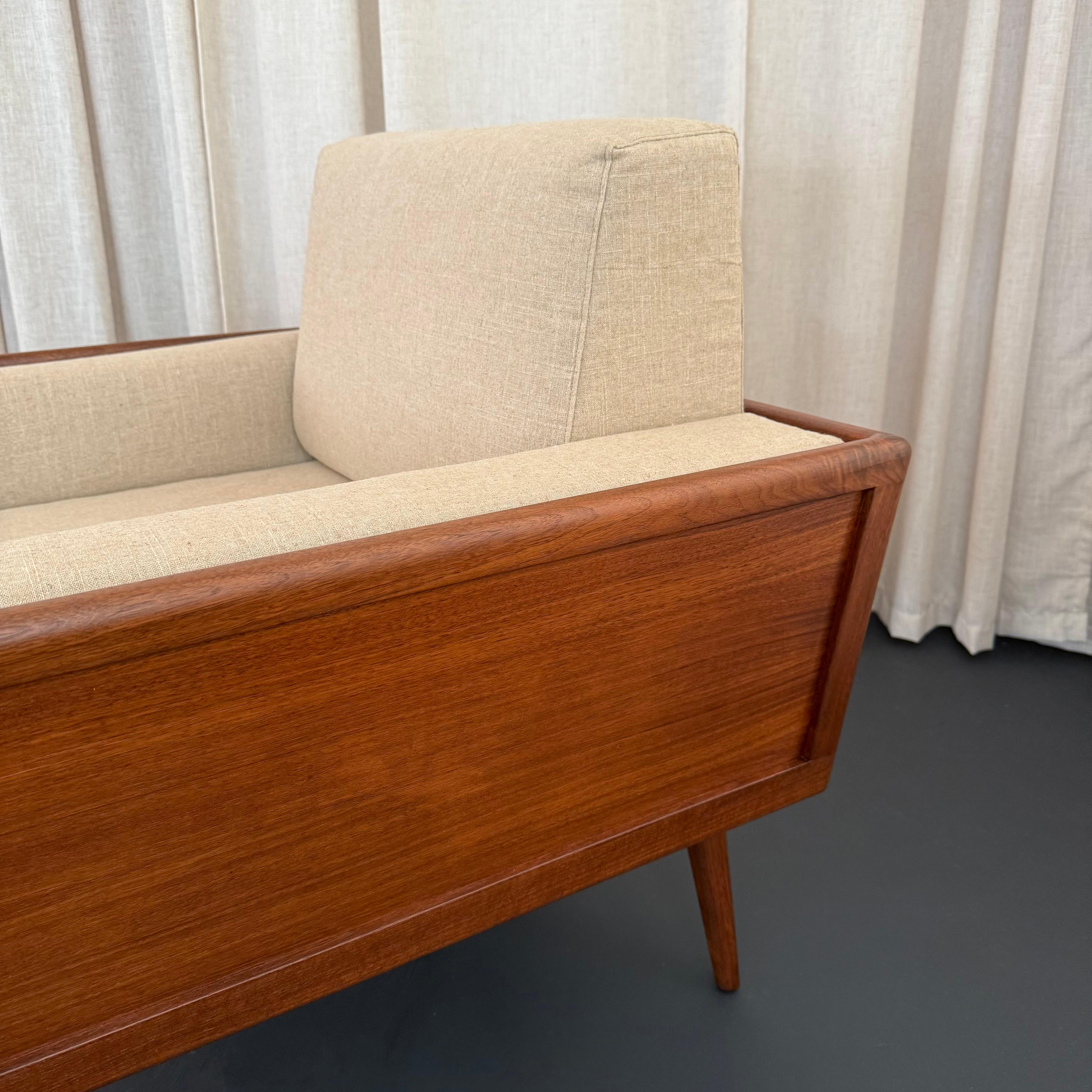 Mid-Century Modern Walnut Case Armchair By Mel Smilow For Sale 1