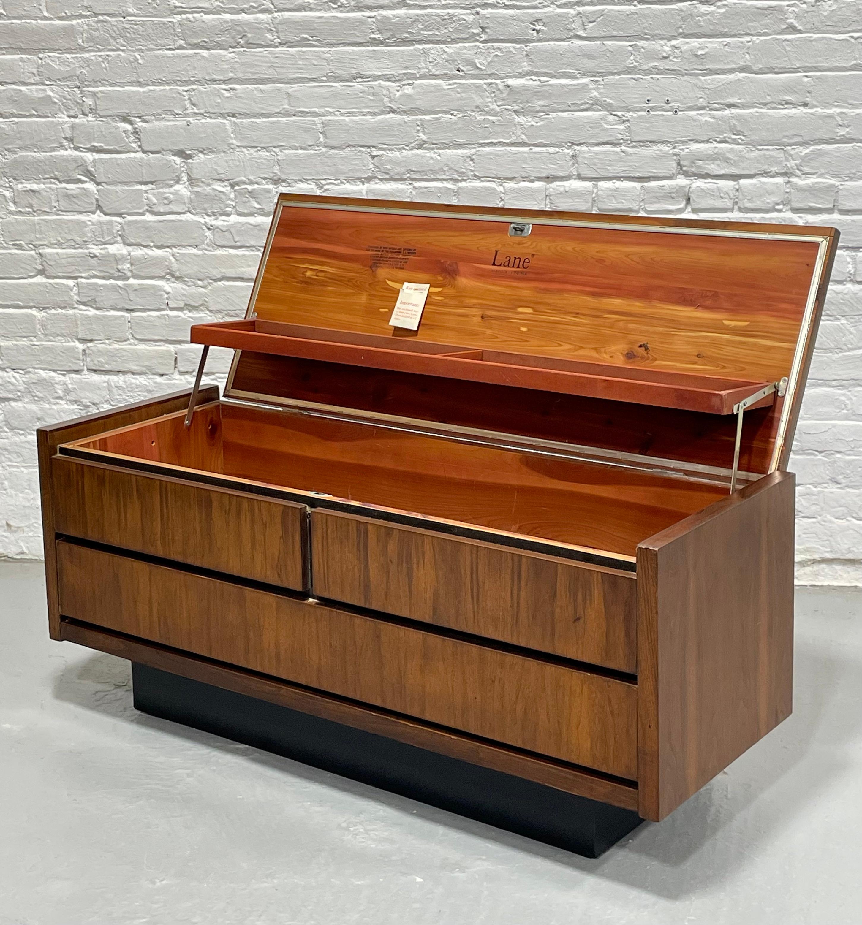 Wood Mid Century MODERN Walnut Cedar CHEST by Lane, c. 1960's