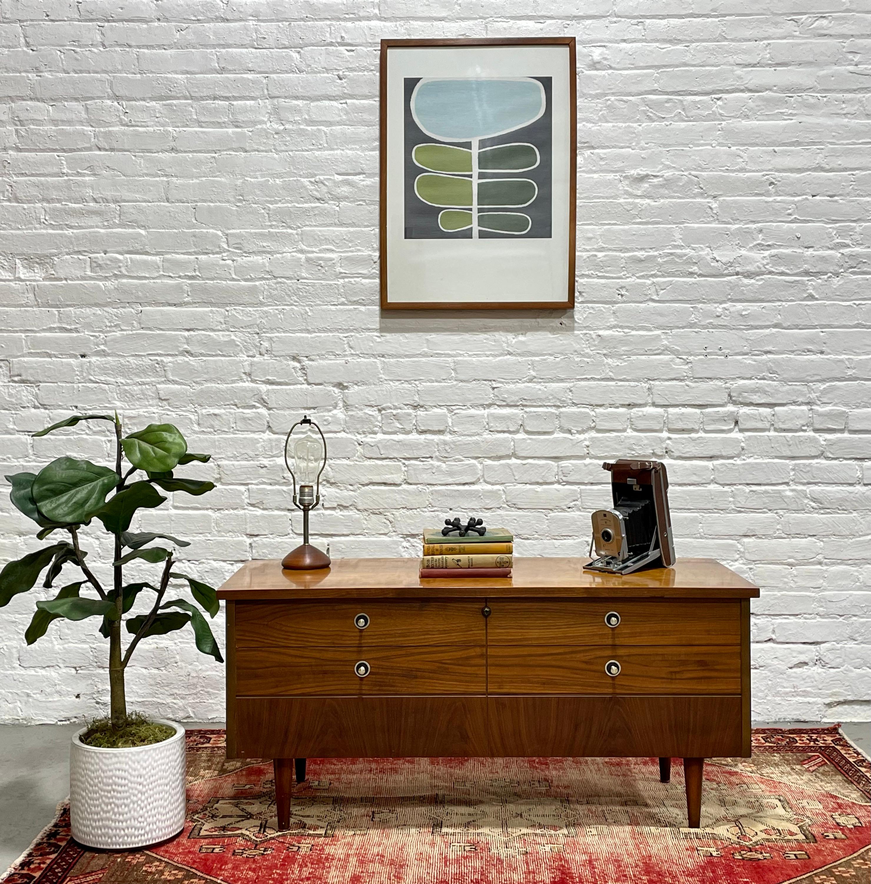 Wood Mid Century MODERN Walnut Cedar CHEST by Lane, c. 1960's For Sale