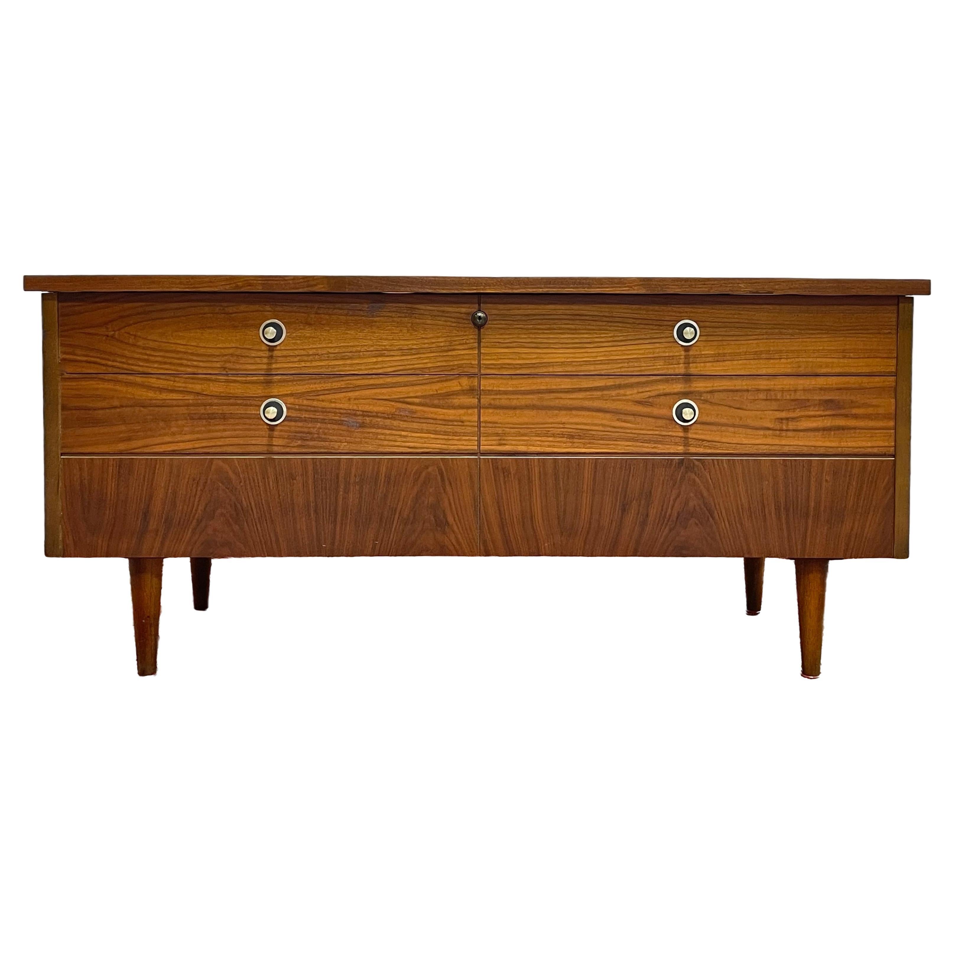 Mid Century MODERN Walnut Cedar CHEST by Lane, c. 1960's For Sale