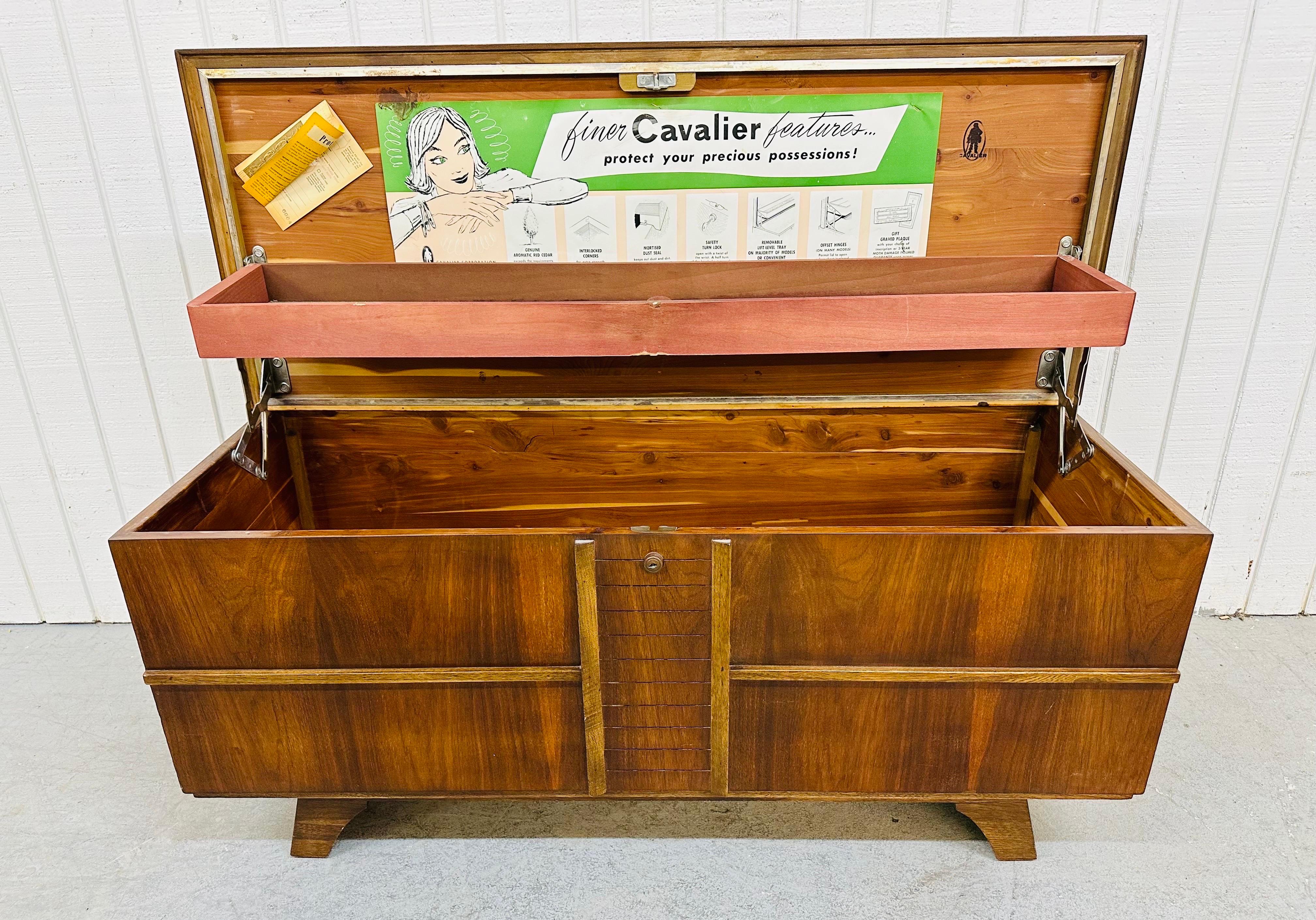 American Mid-Century Modern Walnut Cedar Chest