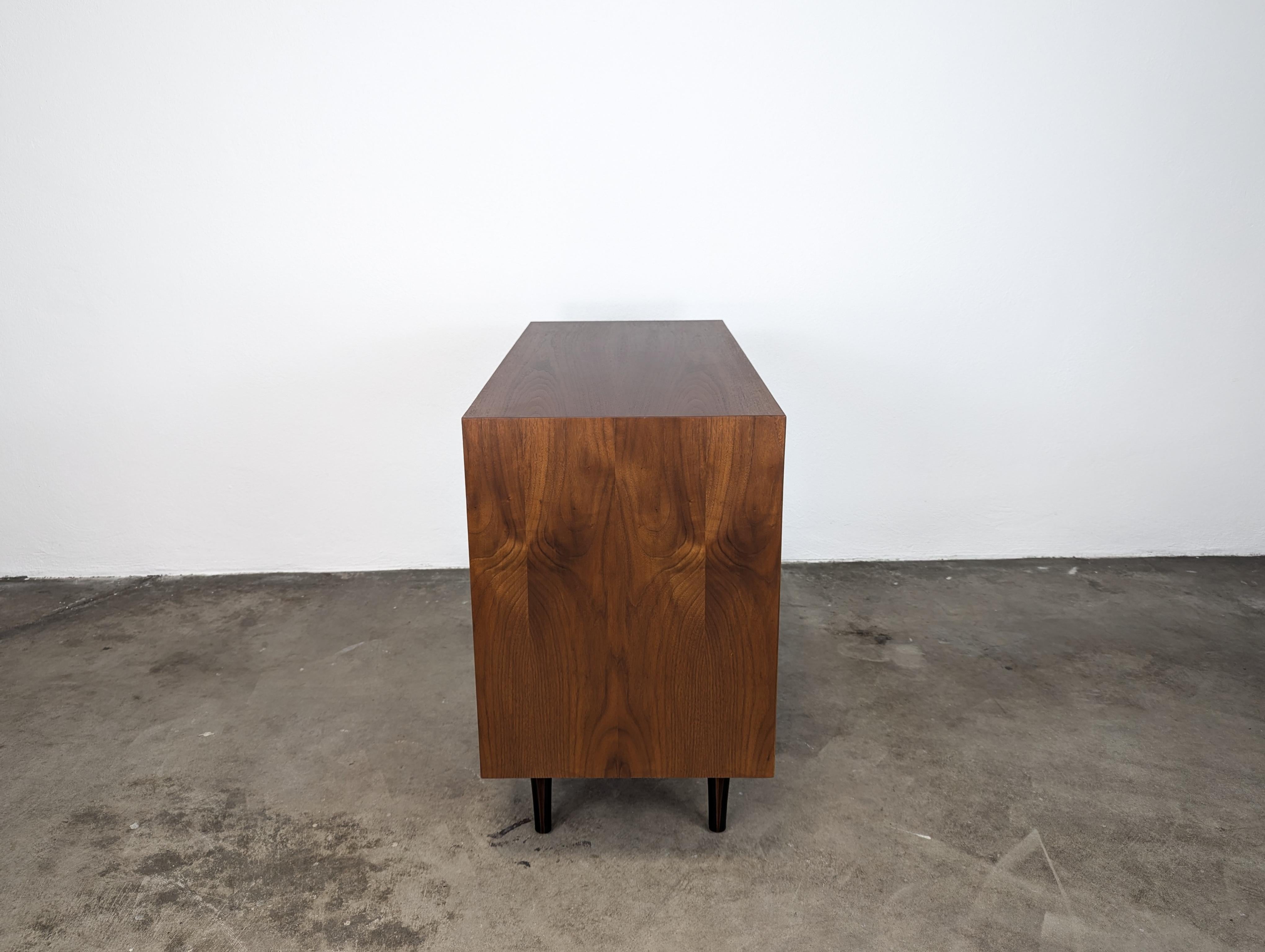 Steel Mid Century Walnut Chest by Richard Thompson for Glenn of California, c1960s