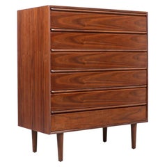Vintage Mid-Century Modern Walnut Chest of Drawers by Westnofa