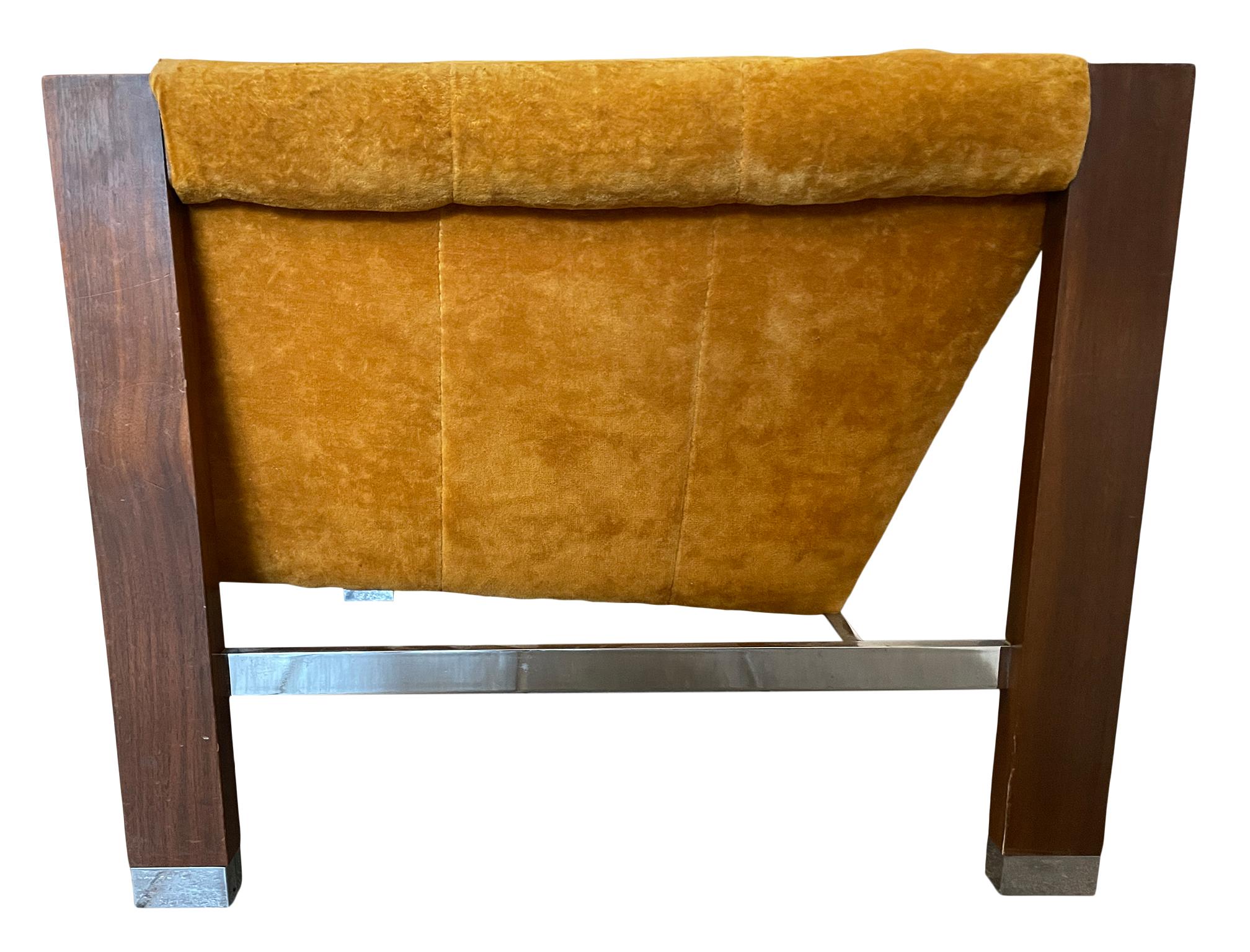 velvet sling chair